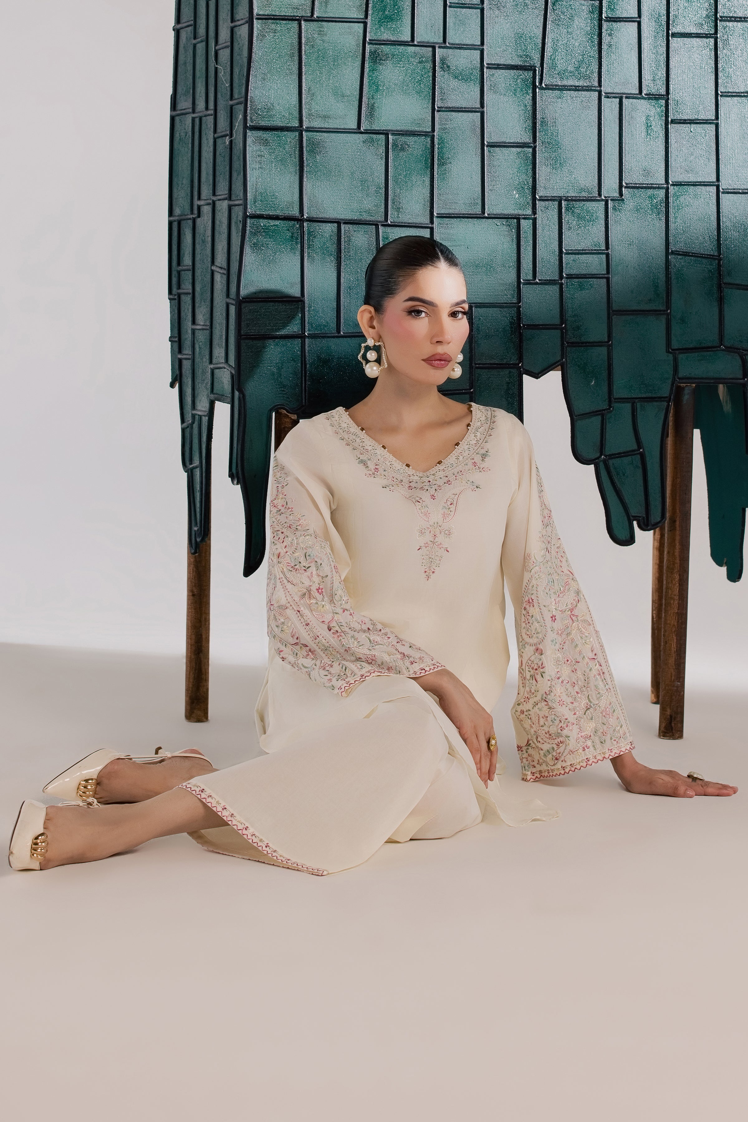  Tiva 2Pc - Luxury Embroidered Lawn BATIKSS26  BATIK   XS / Eggnog / Pima Lawn-S / Eggnog / Pima Lawn-M / Eggnog / Pima Lawn-L / Eggnog / Pima Lawn-XL / Eggnog / Pima Lawn