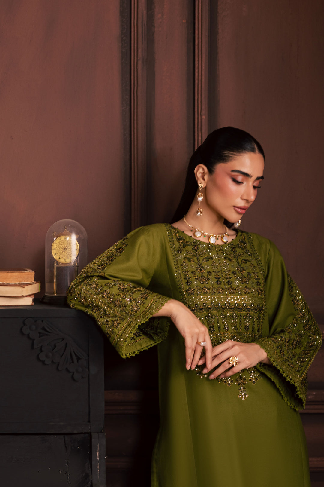  Topaz 2Pc - Embroidered Khaddar Dress BATIK WINTER PRET 2025  BATIK   XS / Fern Green / Khaddar-S / Fern Green / Khaddar-M / Fern Green / Khaddar-L / Fern Green / Khaddar-XL / Fern Green / Khaddar