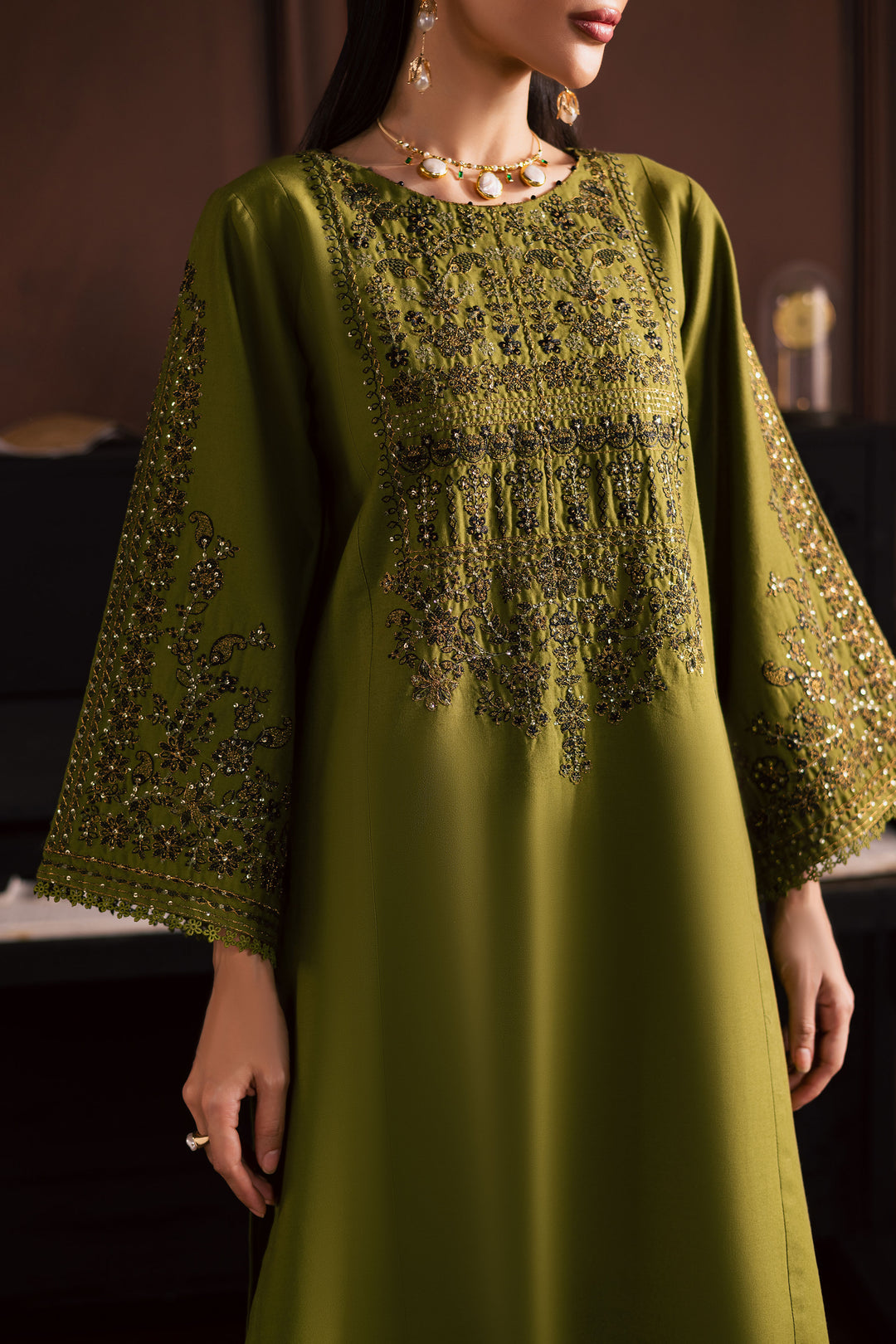  Topaz 2Pc - Embroidered Khaddar Dress BATIK WINTER PRET 2025  BATIK   XS / Fern Green / Khaddar-S / Fern Green / Khaddar-M / Fern Green / Khaddar-L / Fern Green / Khaddar-XL / Fern Green / Khaddar