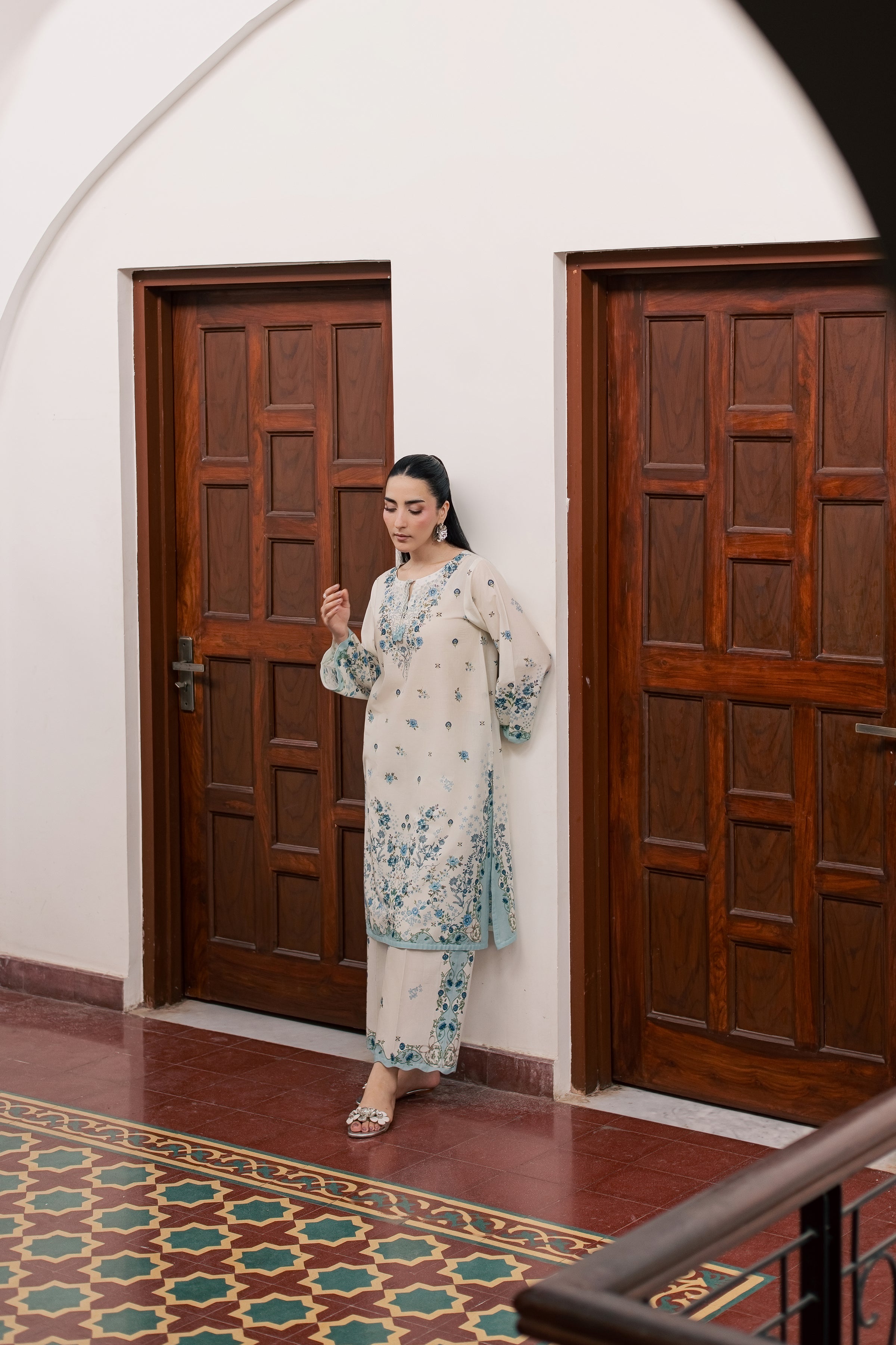  Trey 2Pc - Printed Lawn Dress BATIKSS26  BATIK   XS / Off White / Lawn-S / Off White / Lawn-M / Off White / Lawn-L / Off White / Lawn-XL / Off White / Lawn