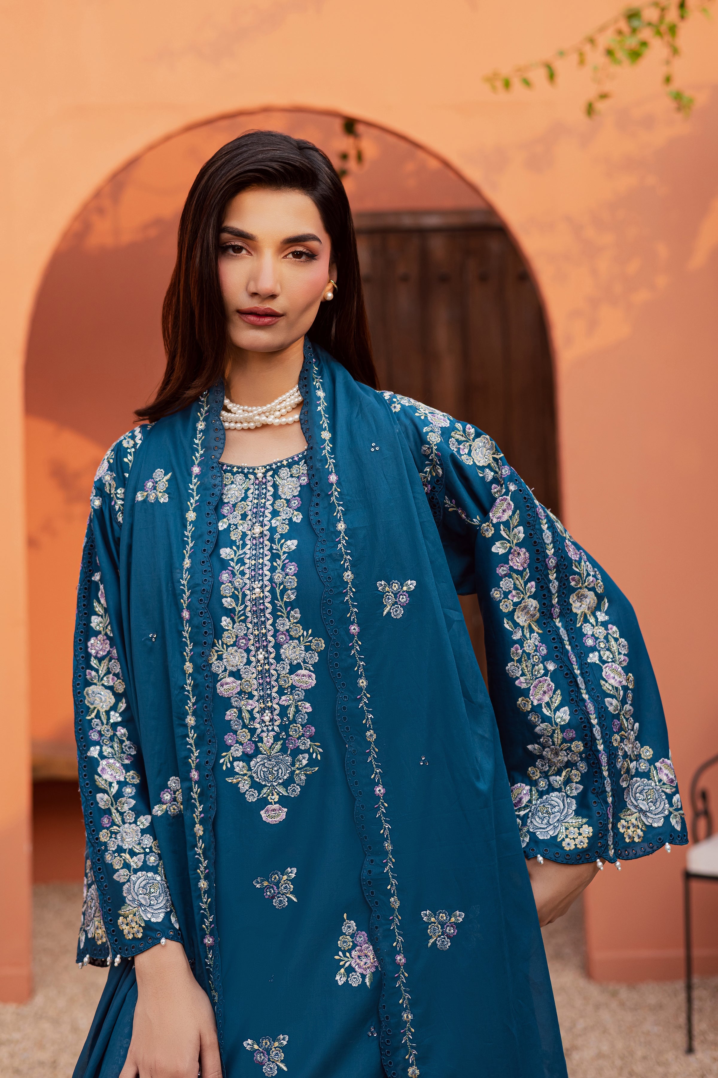  Twilight Bloom 3Pc - Festive Embroidered Lawn BATIKEID2026  BATIK   XS / Moroccan Blue / Pima Lawn-S / Moroccan Blue / Pima Lawn-M / Moroccan Blue / Pima Lawn-L / Moroccan Blue / Pima Lawn-XL / Moroccan Blue / Pima Lawn