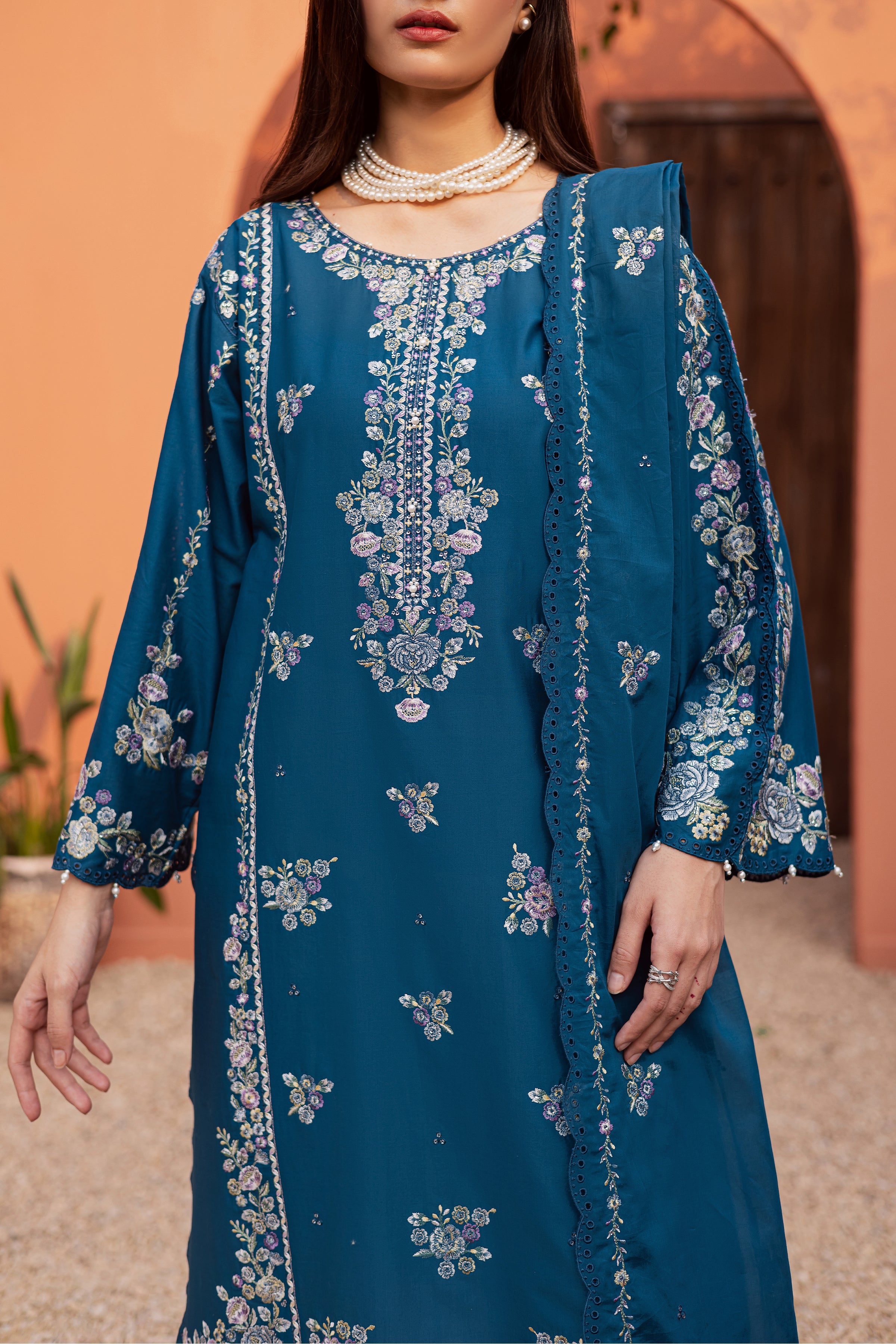  Twilight Bloom 3Pc - Festive Embroidered Lawn BATIKEID2026  BATIK   XS / Moroccan Blue / Pima Lawn-S / Moroccan Blue / Pima Lawn-M / Moroccan Blue / Pima Lawn-L / Moroccan Blue / Pima Lawn-XL / Moroccan Blue / Pima Lawn
