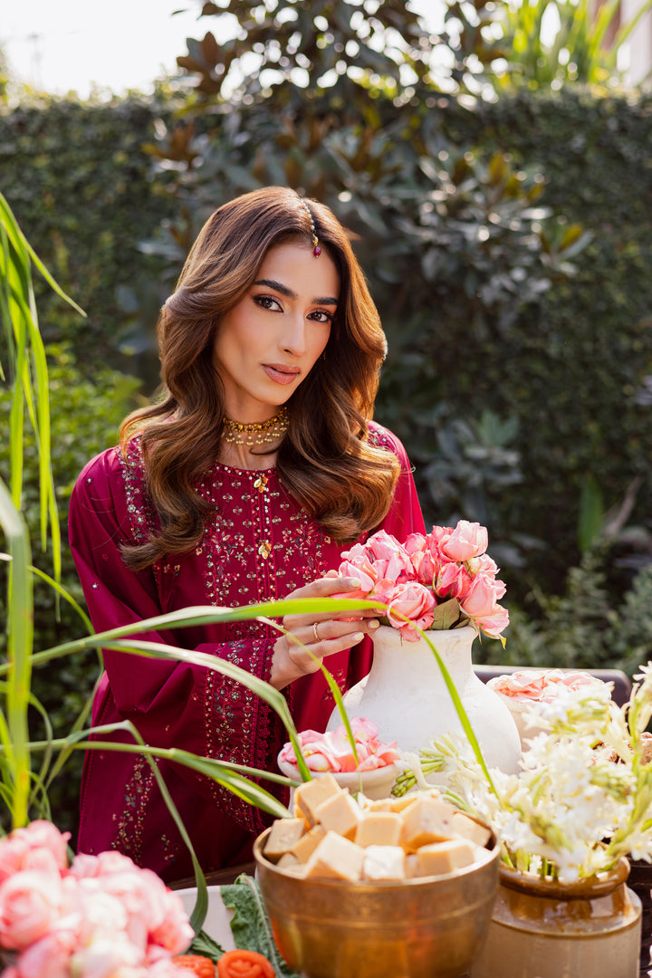  Ursula 3Pc - Festive Embroidered Lawn BATIKEID2026  BATIK   XS / Maroon / Pima Lawn-S / Maroon / Pima Lawn-M / Maroon / Pima Lawn-L / Maroon / Pima Lawn-XL / Maroon / Pima Lawn