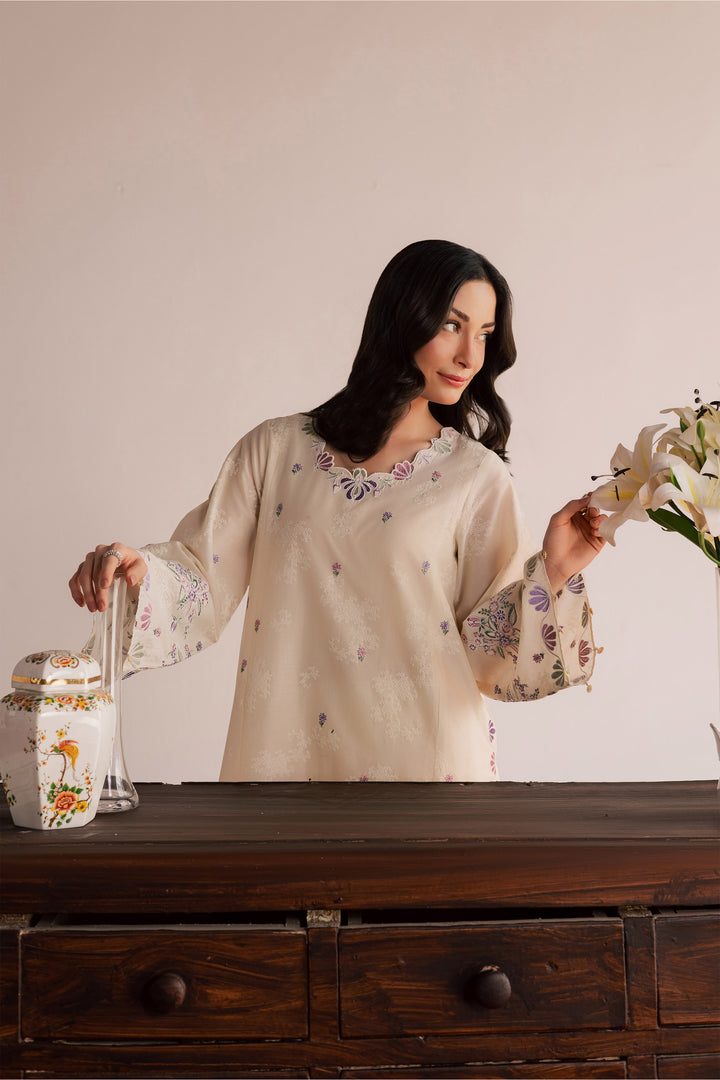  Vanilla Bloom 2Pc - Embroidered Lawn Dress EverydayEdit26  BATIK   XS / White Swan / Pima Lawn-S / White Swan / Pima Lawn-M / White Swan / Pima Lawn-L / White Swan / Pima Lawn-XL / White Swan / Pima Lawn