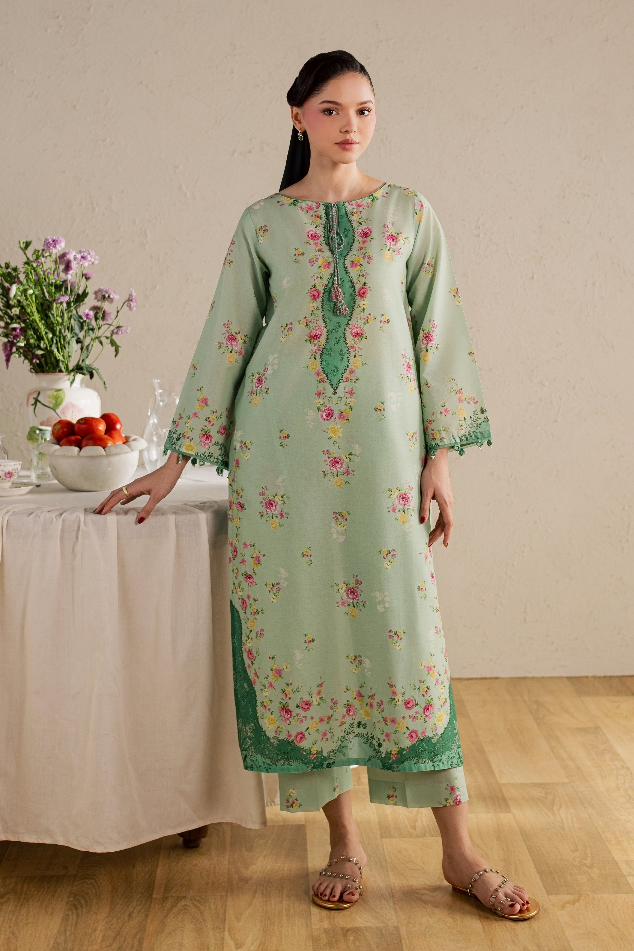  Wally 2Pc - Printed Lawn Dress BATIKSS26  BATIK   XS / Green / Lawn-S / Green / Lawn-M / Green / Lawn-L / Green / Lawn-XL / Green / Lawn