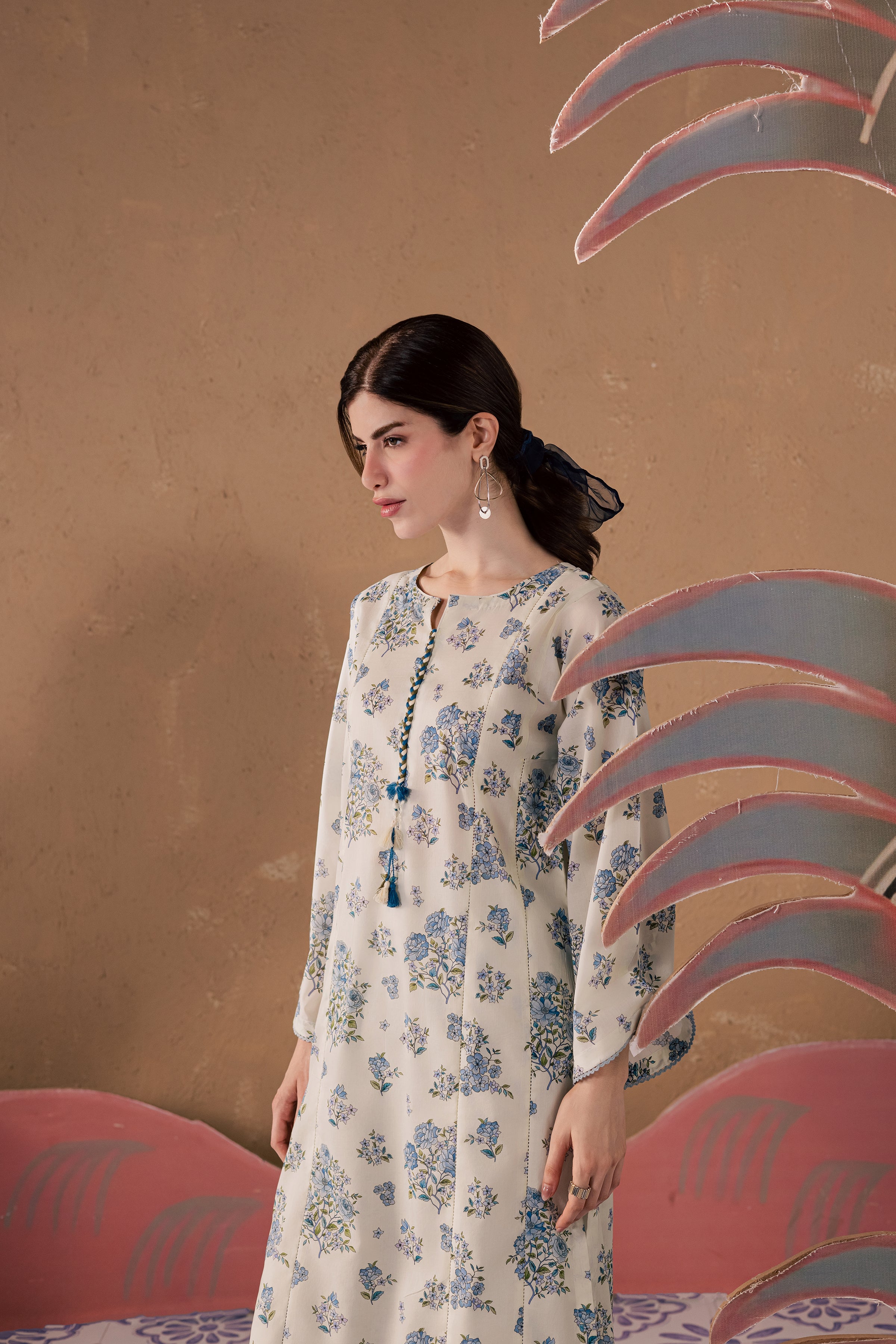  White Elsa 2Pc - Printed Lawn Dress BATIKSS26  BATIK   XS / Off white / Lawn-S / Off white / Lawn-M / Off white / Lawn-L / Off white / Lawn-XL / Off white / Lawn
