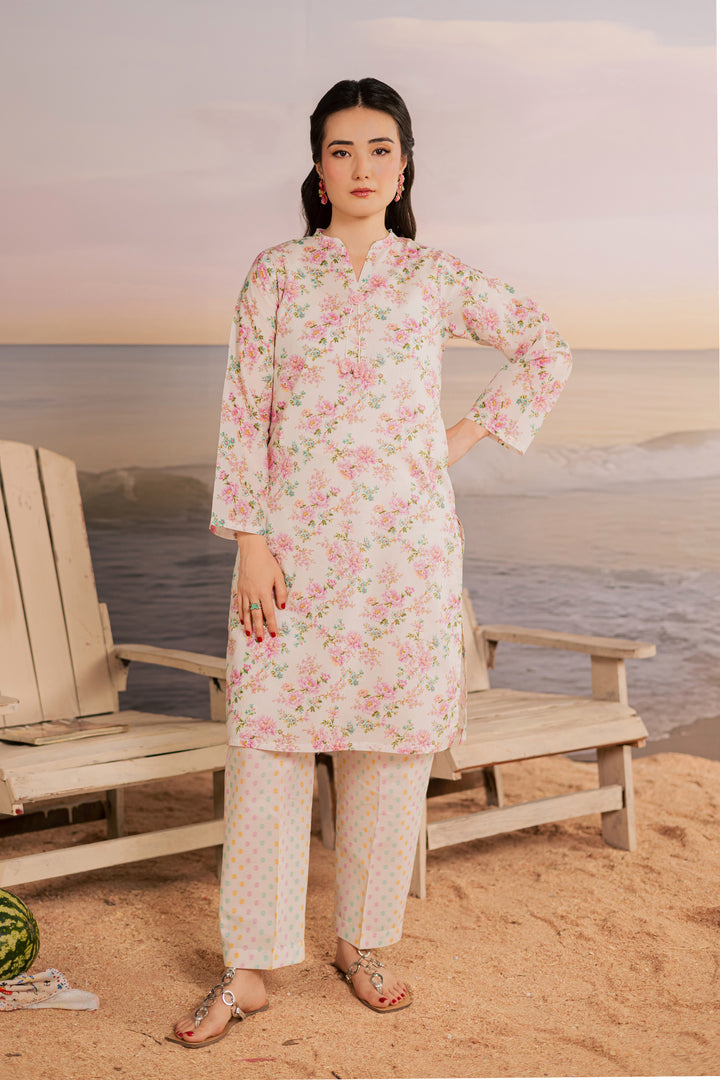  White Hawk 2Pc - Printed Lawn Dress BATIKSS26  BATIK   XS / Off White / Lawn-S / Off White / Lawn-M / Off White / Lawn-L / Off White / Lawn-XL / Off White / Lawn