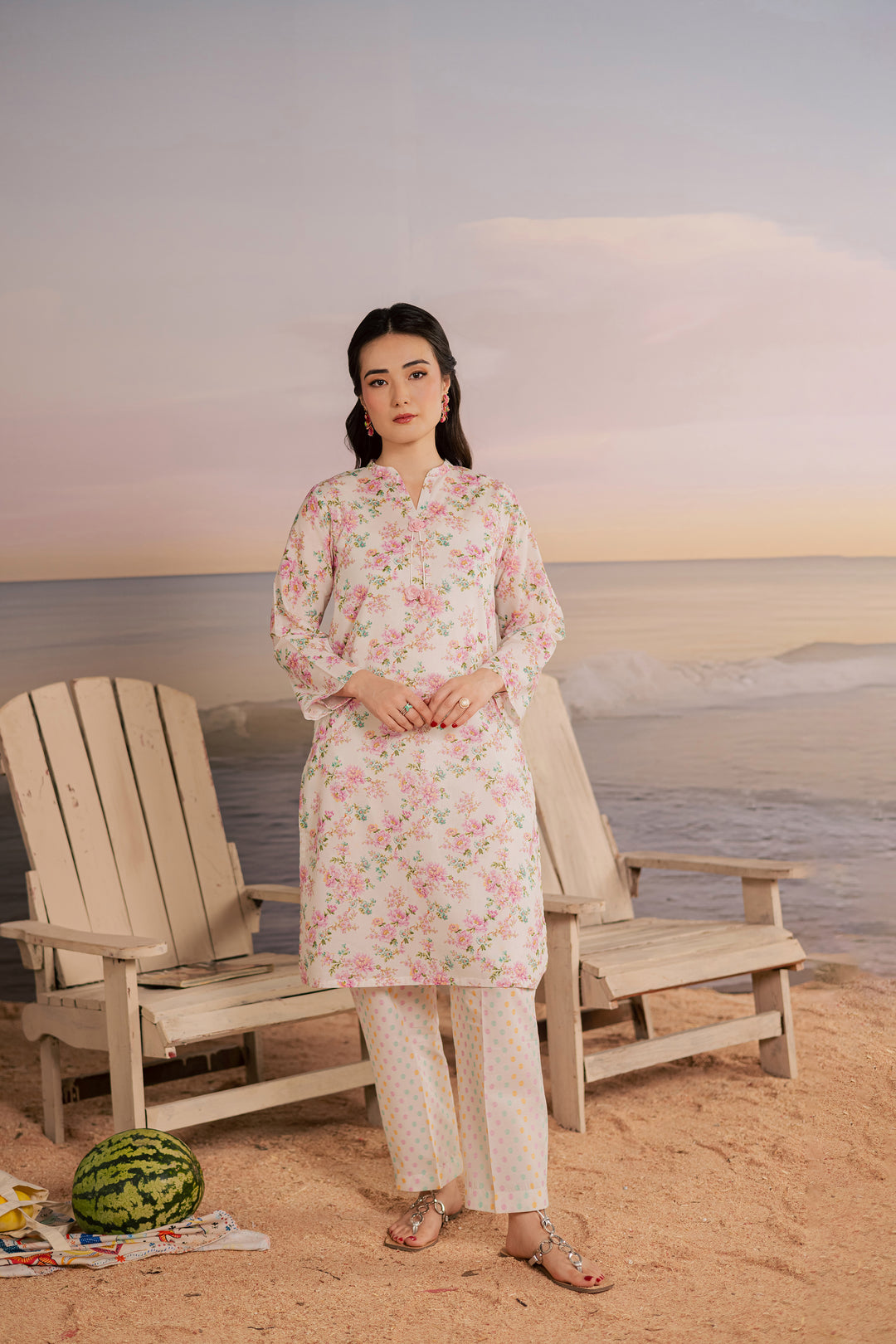  White Hawk 2Pc - Printed Lawn Dress BATIKSS26  BATIK   XS / Off White / Lawn-S / Off White / Lawn-M / Off White / Lawn-L / Off White / Lawn-XL / Off White / Lawn