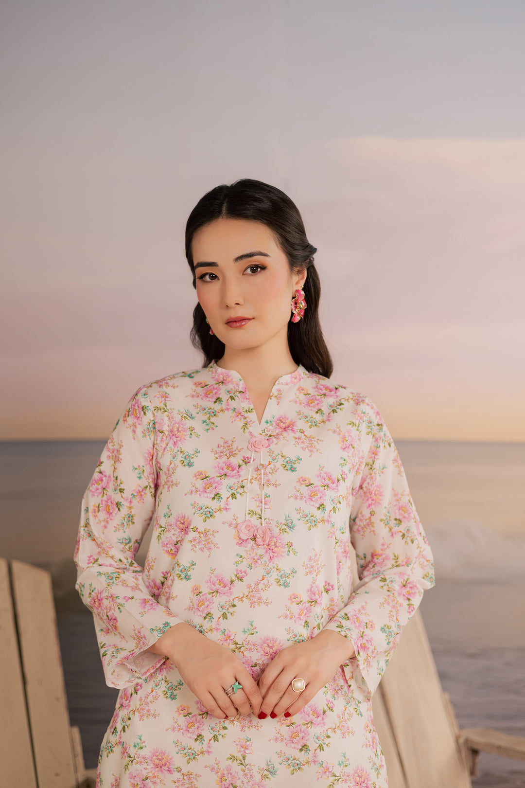  White Hawk 2Pc - Printed Lawn Dress BATIKSS26  BATIK   XS / Off White / Lawn-S / Off White / Lawn-M / Off White / Lawn-L / Off White / Lawn-XL / Off White / Lawn