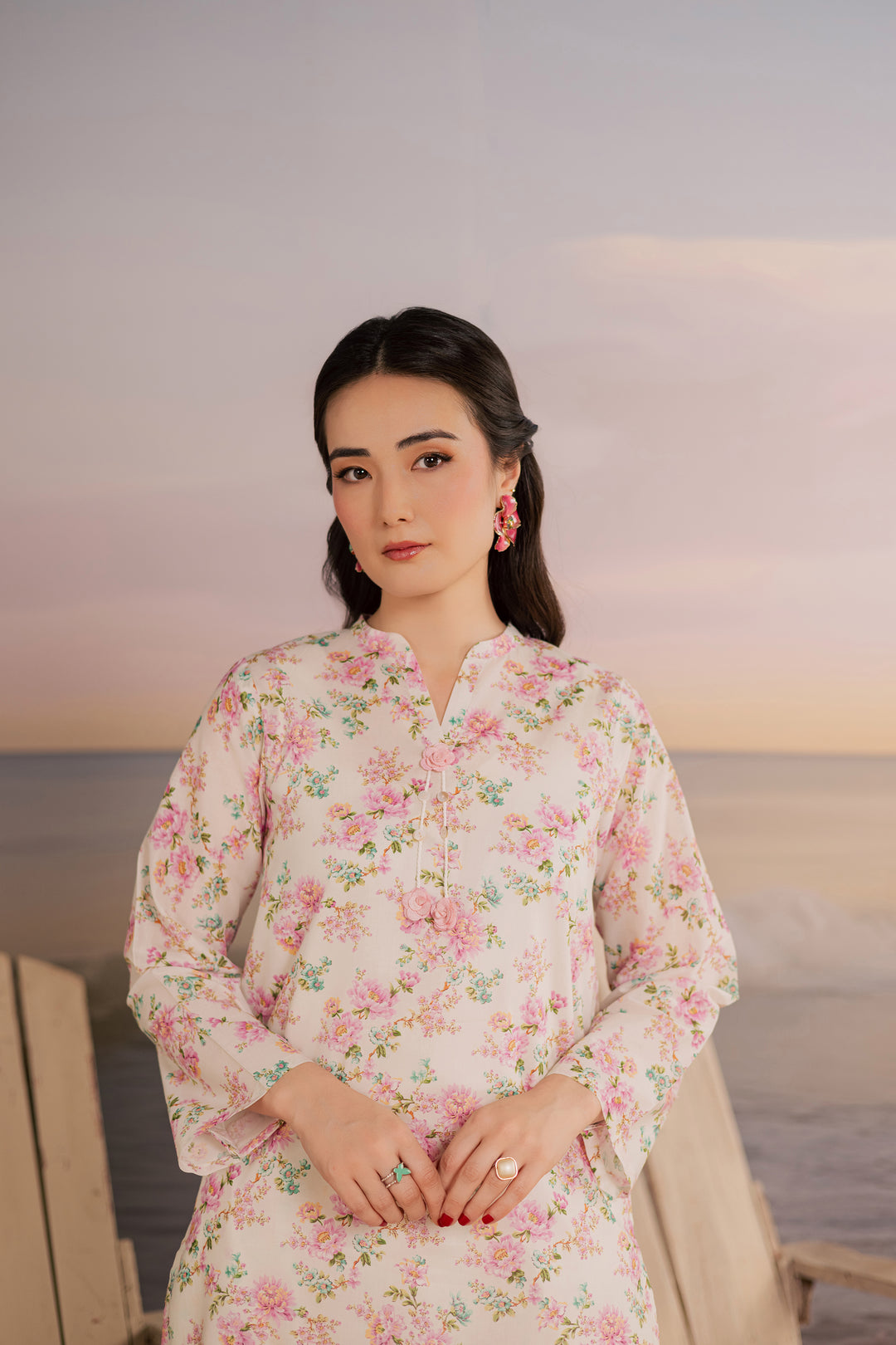 White Hawk 2Pc - Printed Lawn Dress BATIKSS26  BATIK   XS / Off White / Lawn-S / Off White / Lawn-M / Off White / Lawn-L / Off White / Lawn-XL / Off White / Lawn