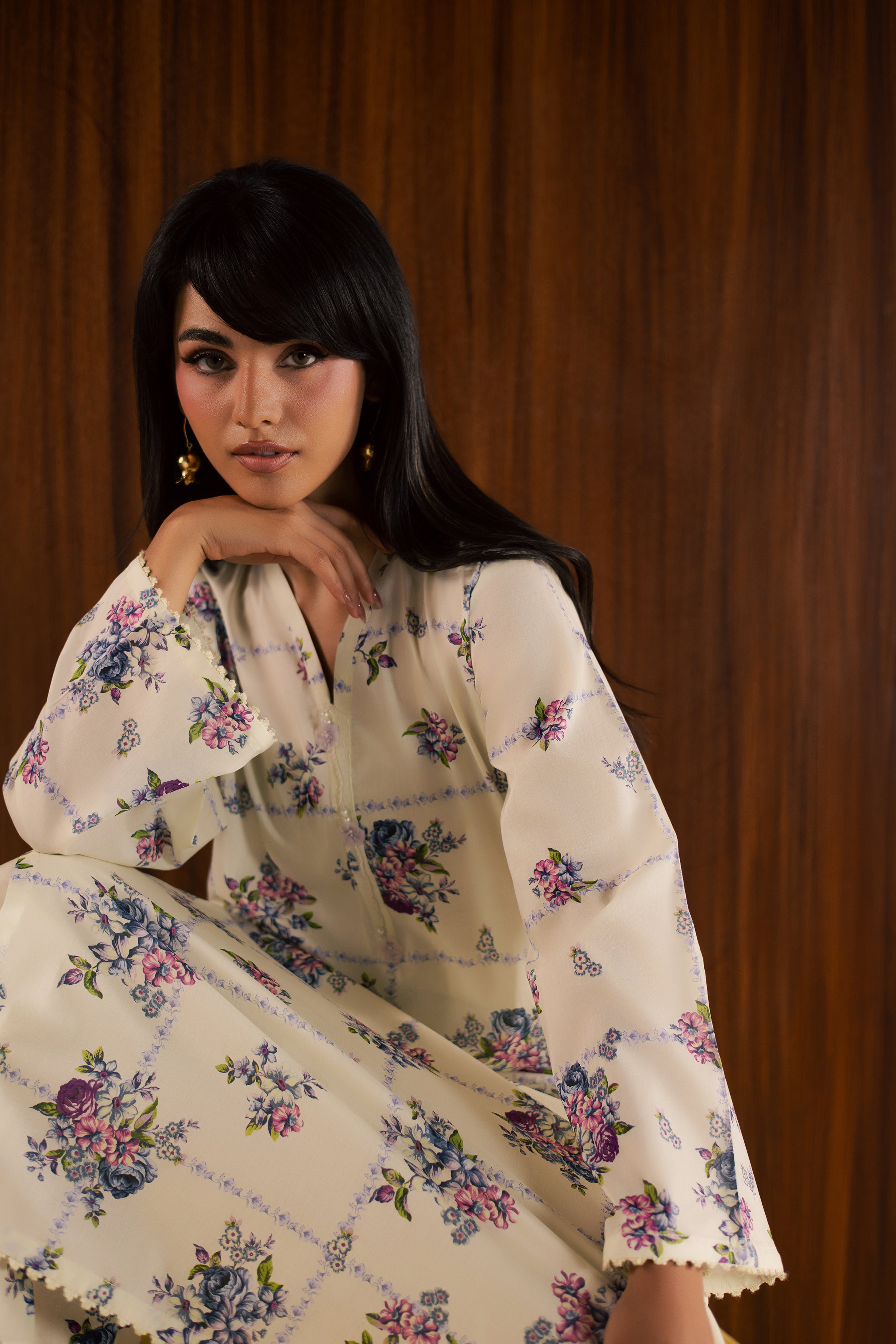  White Sally 2Pc - Printed Lawn Dress BATIKSS26  BATIK   XS / Off White / Lawn-S / Off White / Lawn-M / Off White / Lawn-L / Off White / Lawn-XL / Off White / Lawn