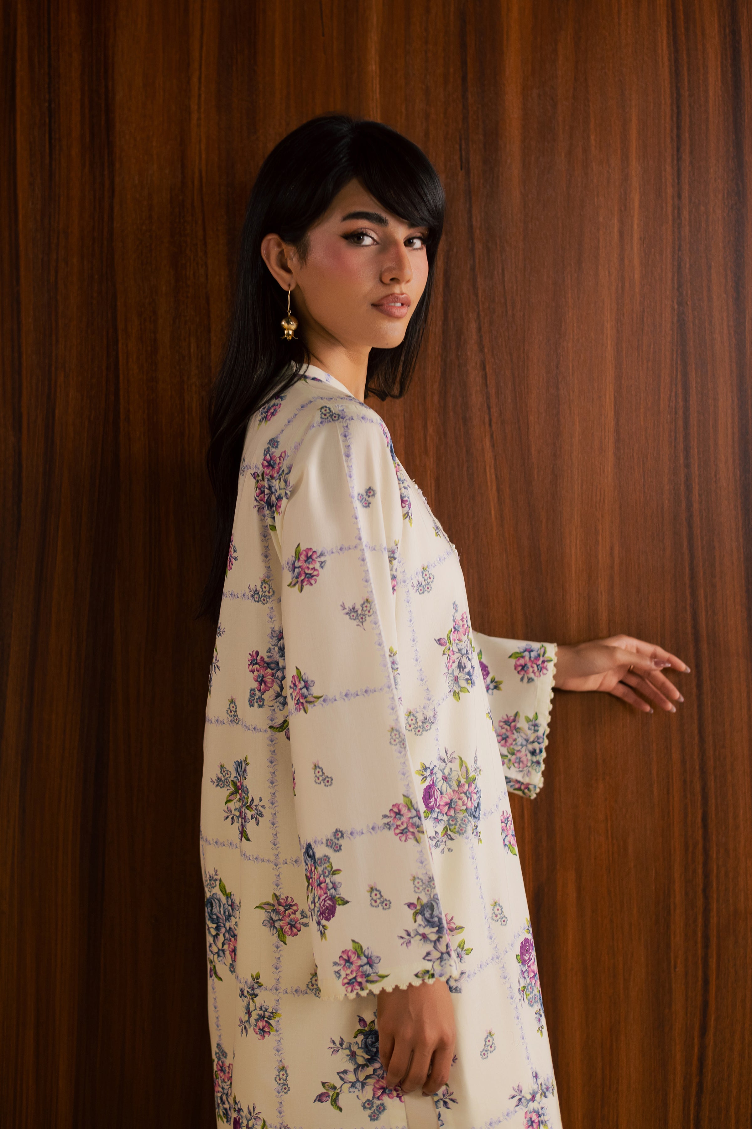  White Sally 2Pc - Printed Lawn Dress BATIKSS26  BATIK   XS / Off White / Lawn-S / Off White / Lawn-M / Off White / Lawn-L / Off White / Lawn-XL / Off White / Lawn