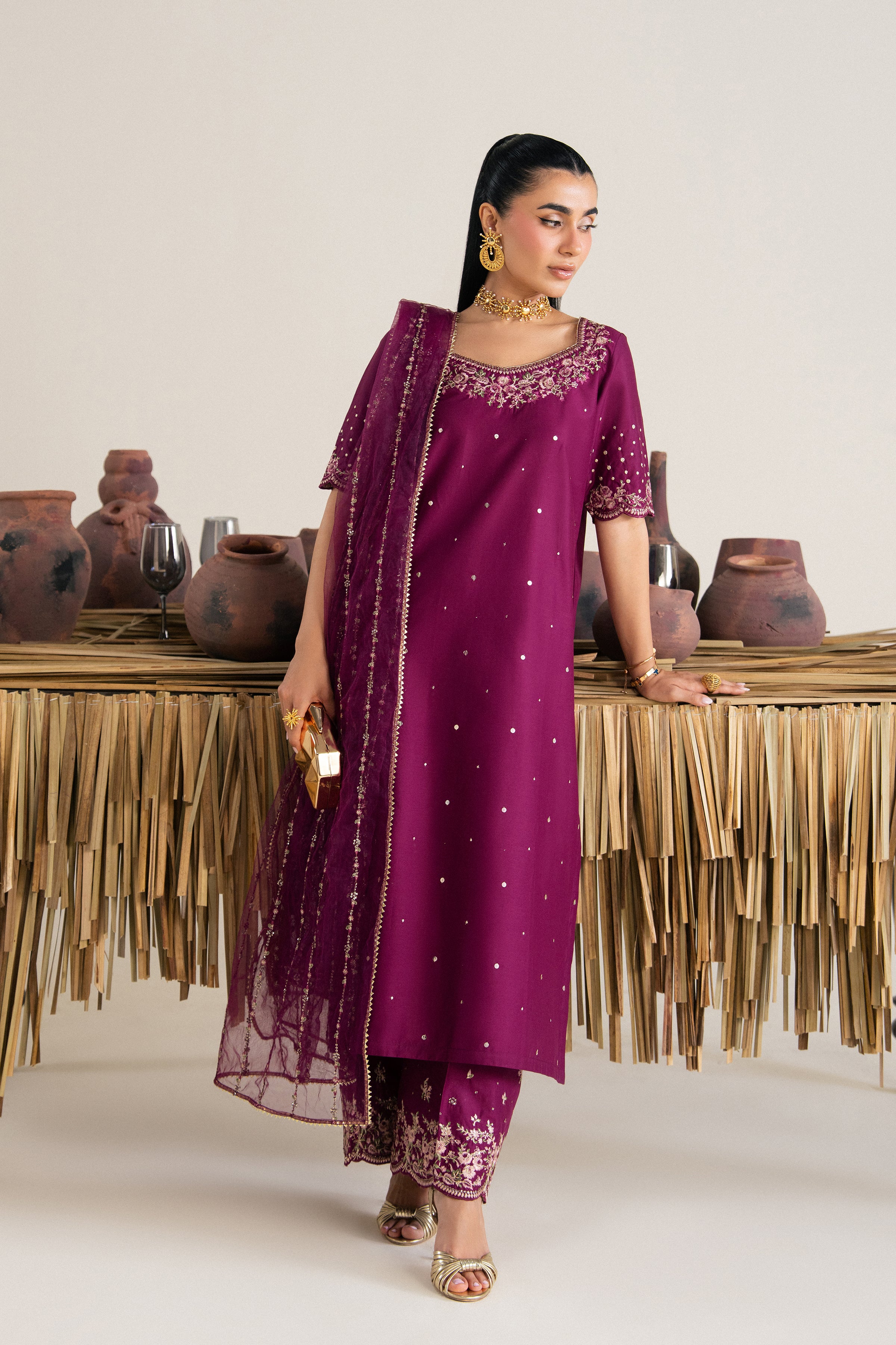  Yalina 3Pc - Festive Eid Pret BATIKSS26  BATIK   XS / Ruby / Giza-S / Ruby / Giza-M / Ruby / Giza-L / Ruby / Giza-XL / Ruby / Giza