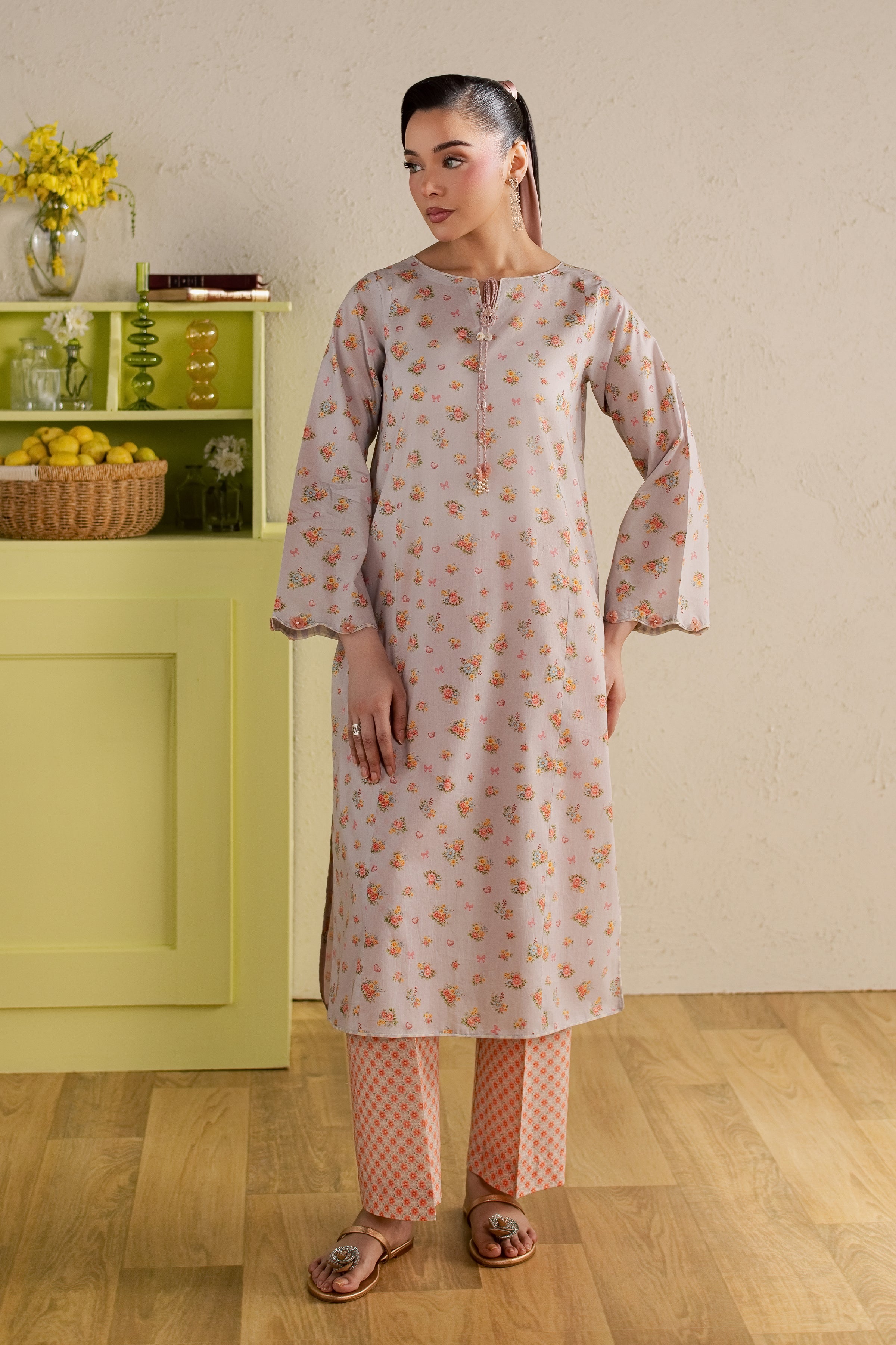  Yanny 2Pc - Printed Lawn Dress BATIKSS26  BATIK   XS / Lilac / Lawn-S / Lilac / Lawn-M / Lilac / Lawn-L / Lilac / Lawn-XL / Lilac / Lawn
