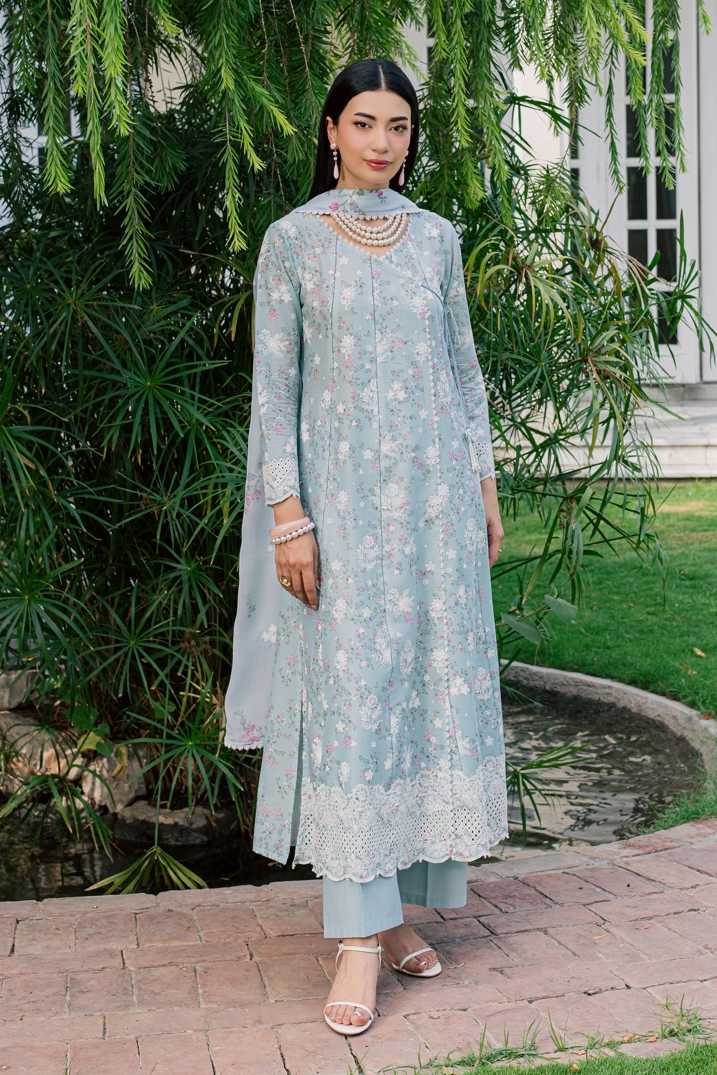  Yara 3Pc - Luxury Embroidered Lawn BATIKSS26  BATIK   XS / Sky Blue / Lawn-S / Sky Blue / Lawn-M / Sky Blue / Lawn-L / Sky Blue / Lawn-XL / Sky Blue / Lawn