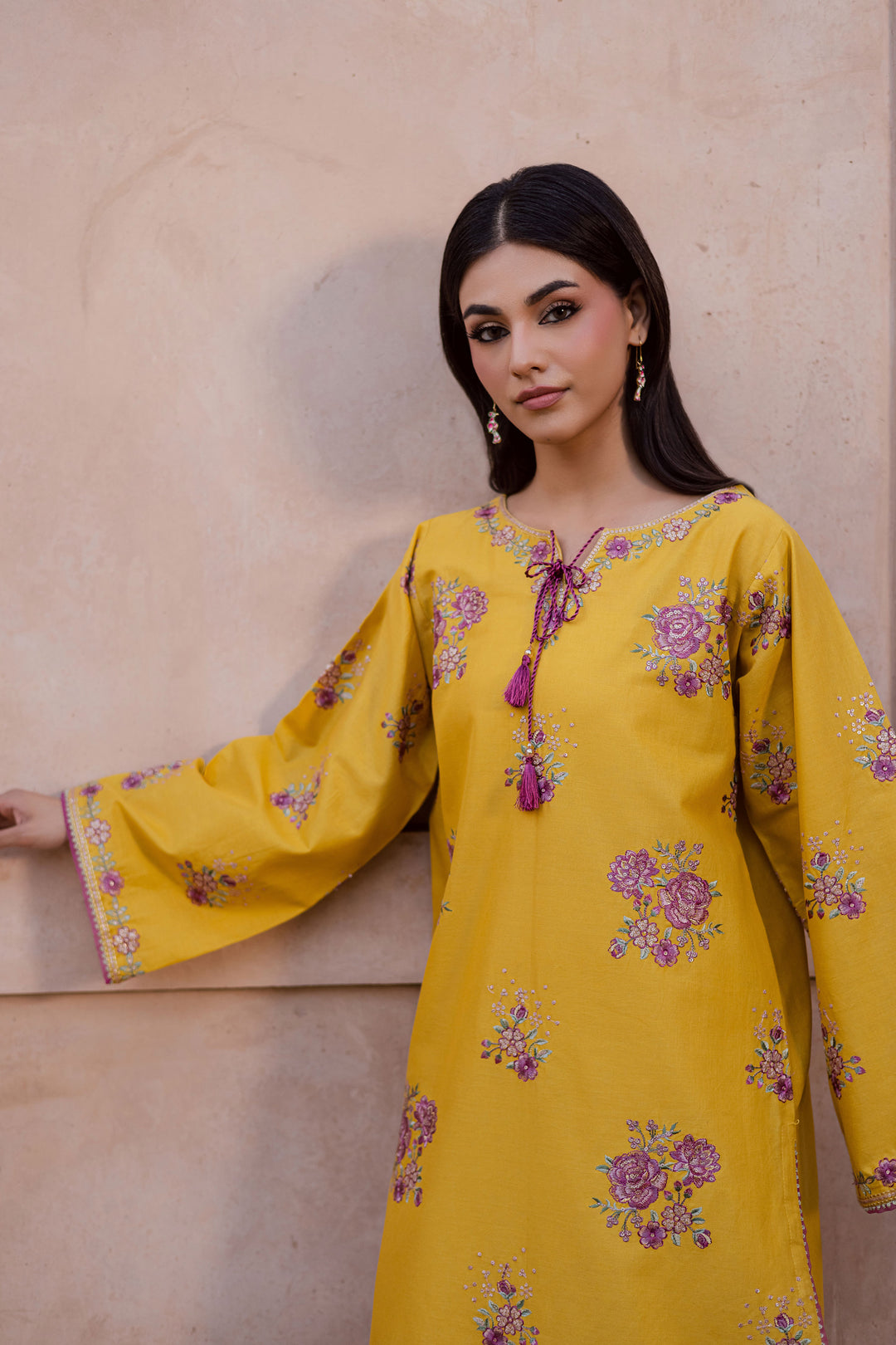  Yellow Anya 2Pc - Embroidered Khaddar Dress BATIK WINTER PRET 2025  BATIK   XS / Lemon / Khaddar-S / Lemon / Khaddar-M / Lemon / Khaddar-L / Lemon / Khaddar-XL / Lemon / Khaddar