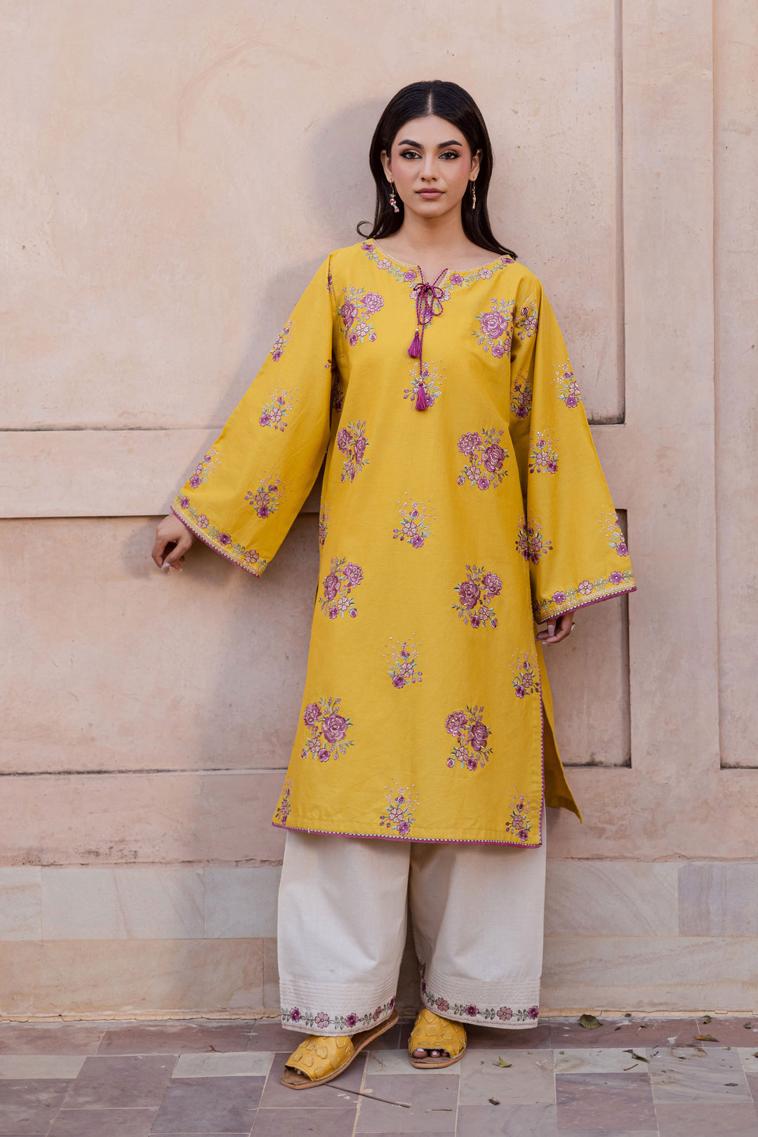  Yellow Anya 2Pc - Embroidered Khaddar Dress BATIK WINTER PRET 2025  BATIK   XS / Lemon / Khaddar-S / Lemon / Khaddar-M / Lemon / Khaddar-L / Lemon / Khaddar-XL / Lemon / Khaddar