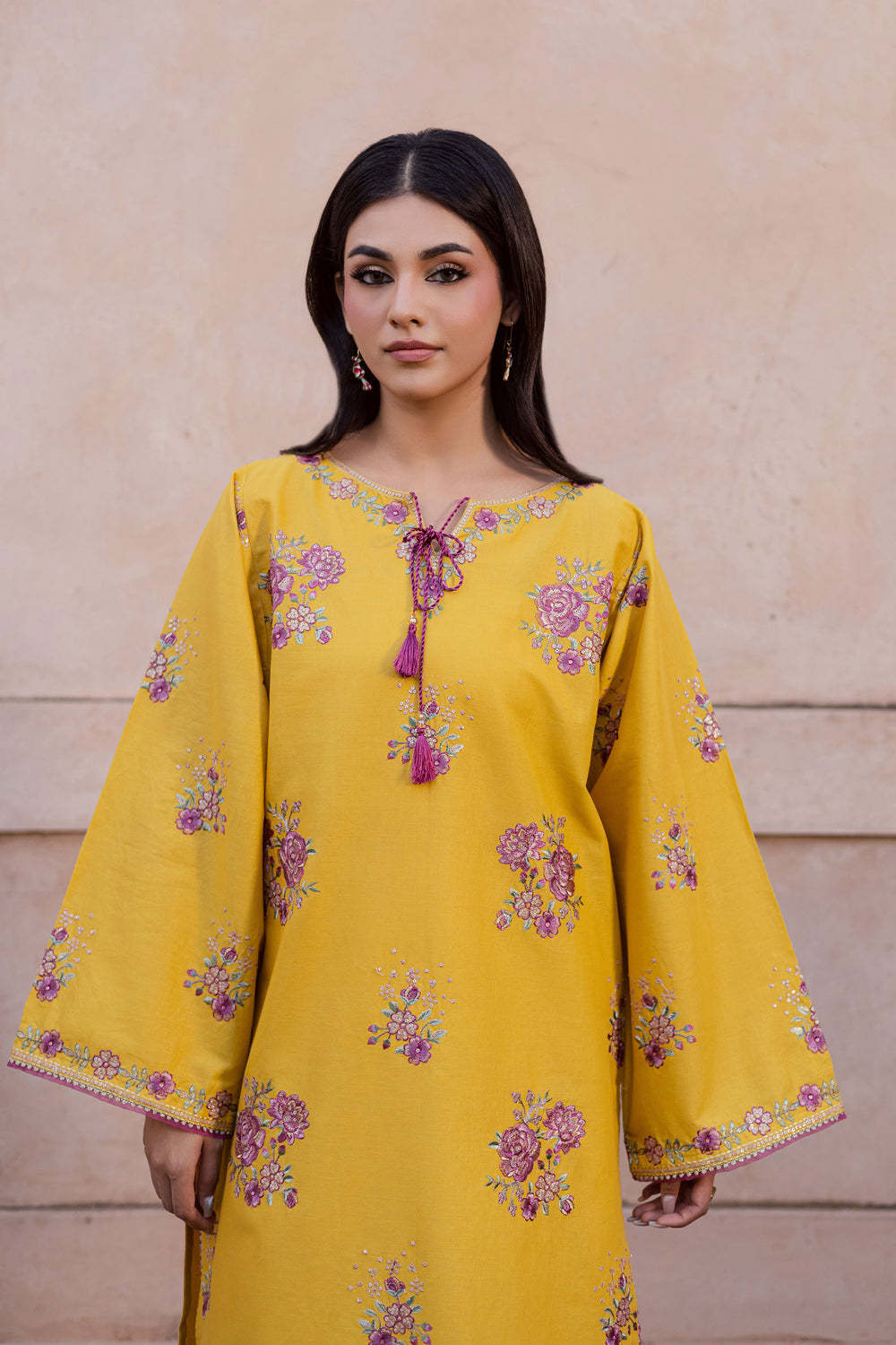  Yellow Anya 2Pc - Embroidered Khaddar Dress BATIK WINTER PRET 2025  BATIK   XS / Lemon / Khaddar-S / Lemon / Khaddar-M / Lemon / Khaddar-L / Lemon / Khaddar-XL / Lemon / Khaddar