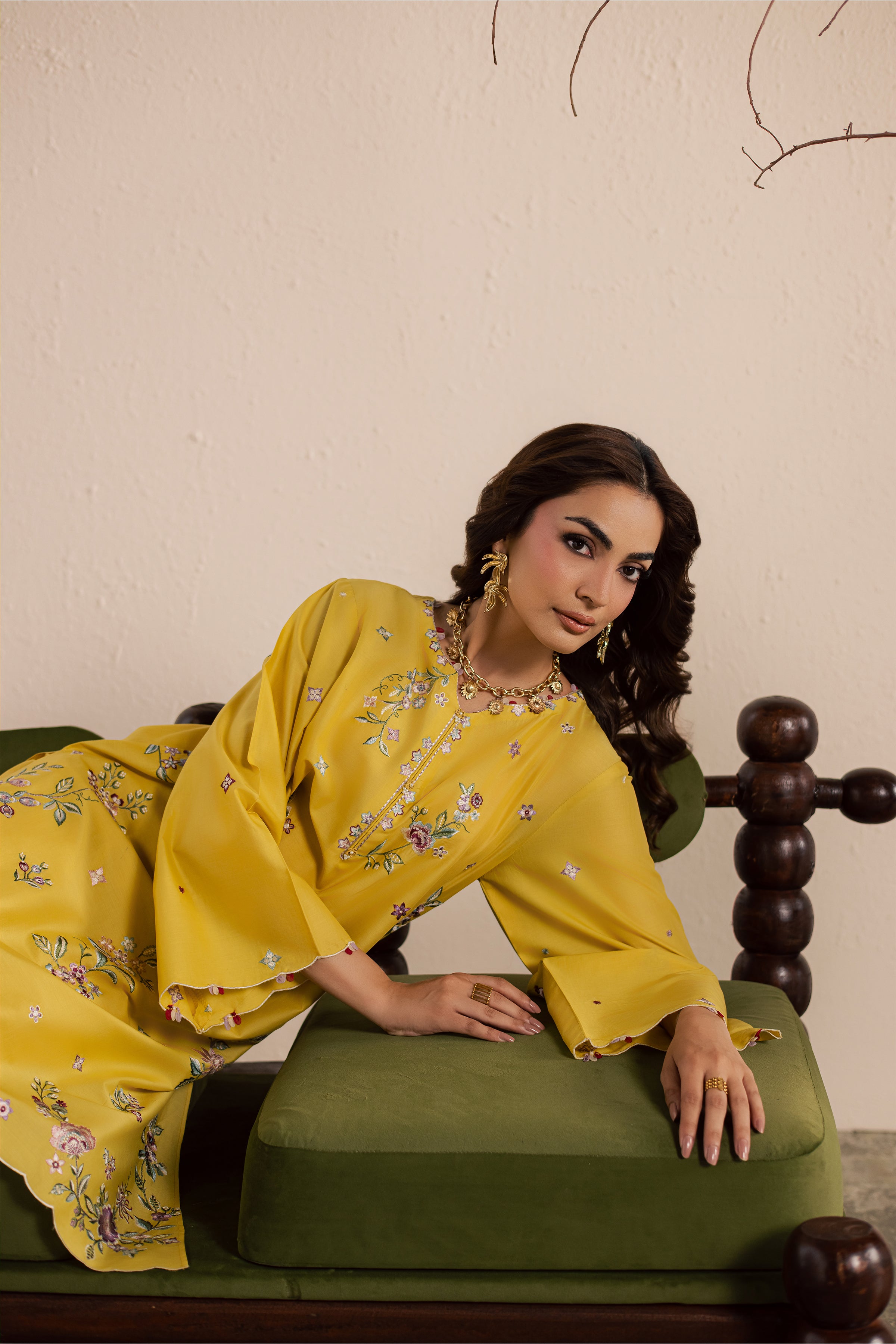  Yellow Elira 2Pc - Embroidered Lawn Dress EverydayEdit26  BATIK   XS / Lemon Yellow / Pima Lawn-S / Lemon Yellow / Pima Lawn-M / Lemon Yellow / Pima Lawn-L / Lemon Yellow / Pima Lawn-XL / Lemon Yellow / Pima Lawn