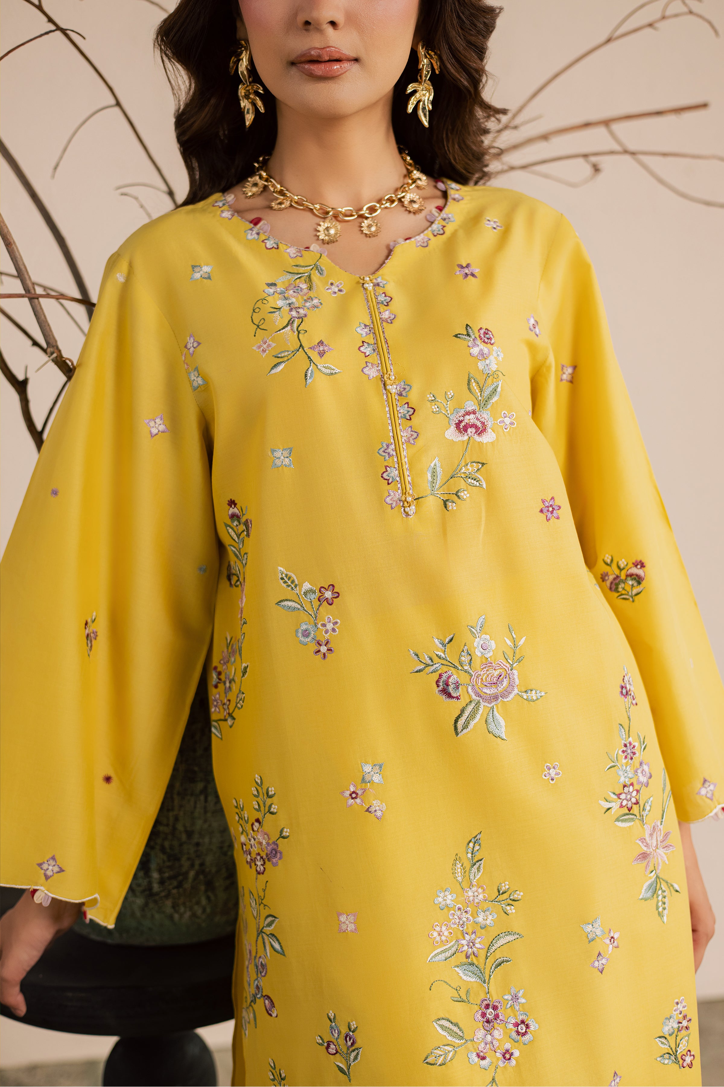  Yellow Elira 2Pc - Embroidered Lawn Dress EverydayEdit26  BATIK   XS / Lemon Yellow / Pima Lawn-S / Lemon Yellow / Pima Lawn-M / Lemon Yellow / Pima Lawn-L / Lemon Yellow / Pima Lawn-XL / Lemon Yellow / Pima Lawn