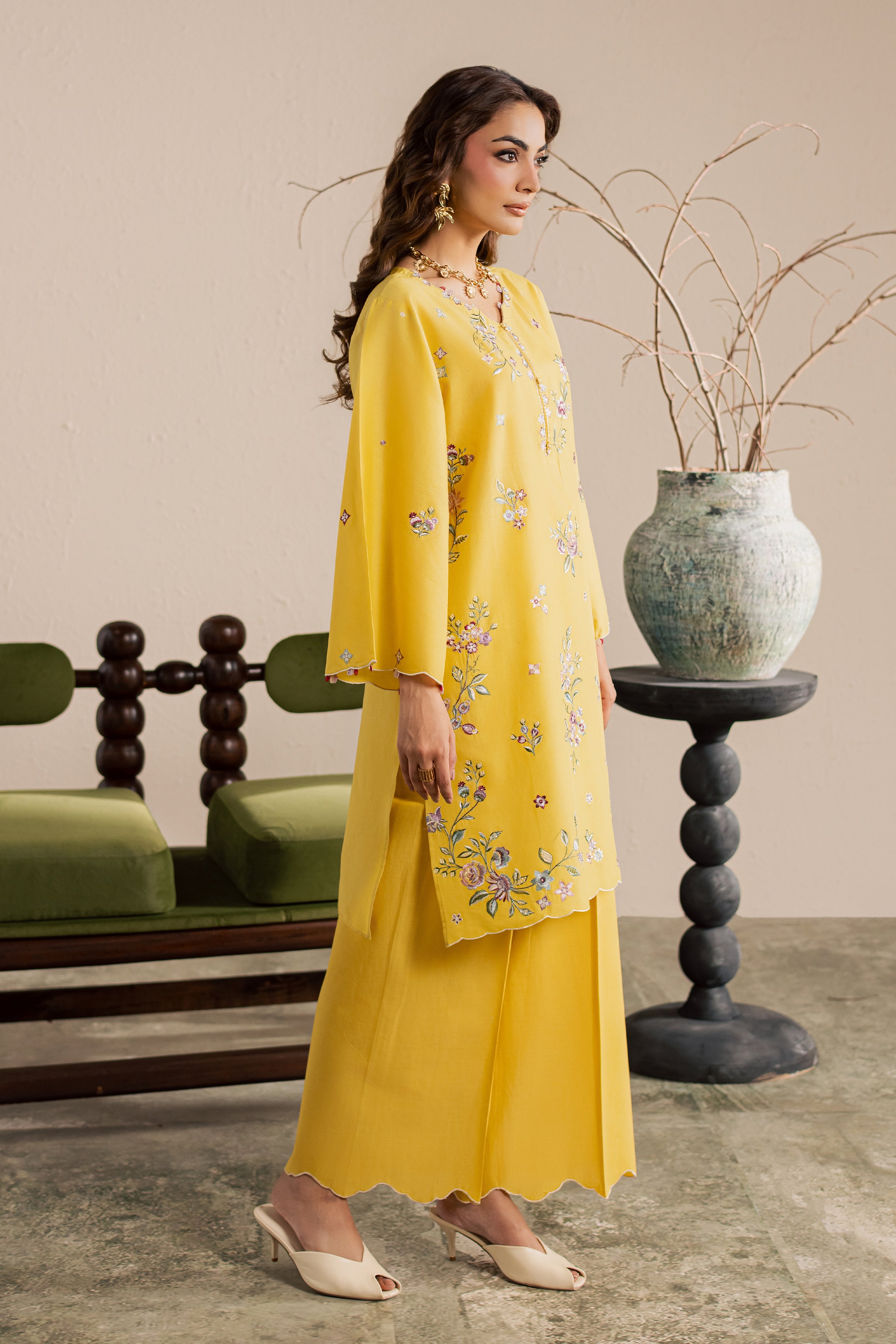  Yellow Elira 2Pc - Embroidered Lawn Dress EverydayEdit26  BATIK   XS / Lemon Yellow / Pima Lawn-S / Lemon Yellow / Pima Lawn-M / Lemon Yellow / Pima Lawn-L / Lemon Yellow / Pima Lawn-XL / Lemon Yellow / Pima Lawn