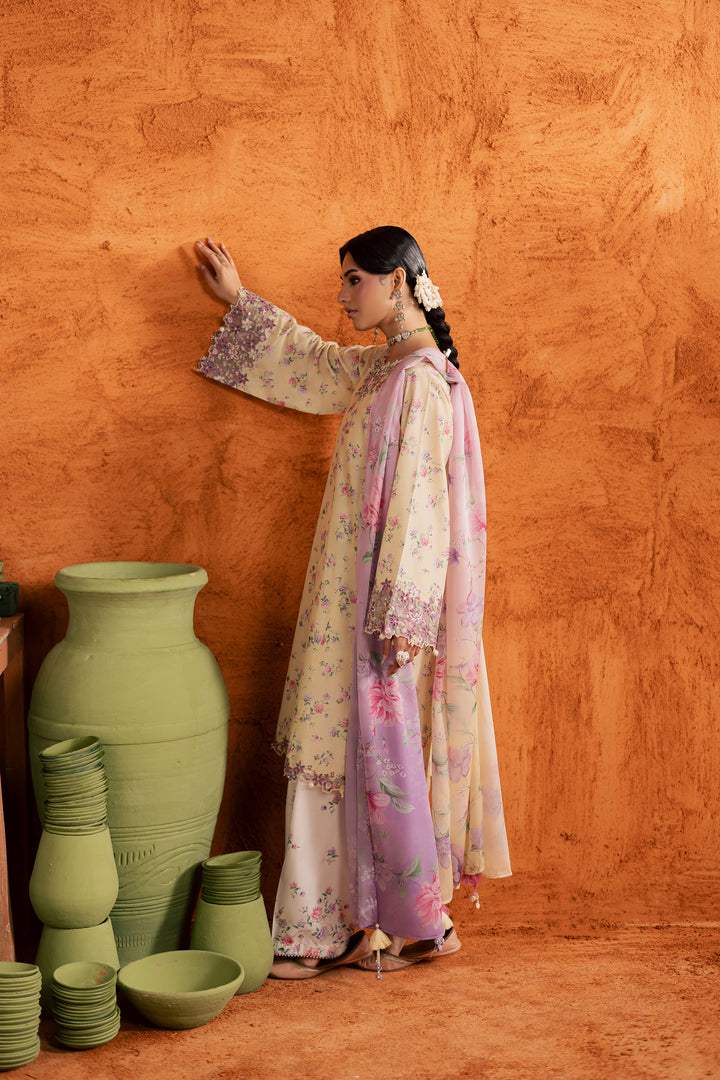  Yellow Lamia 3Pc - Printed Lawn Dress BATIKEID2026  BATIK   XS / Yellow / Lawn-S / Yellow / Lawn-M / Yellow / Lawn-L / Yellow / Lawn-XL / Yellow / Lawn