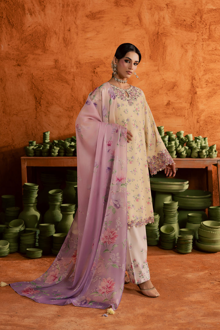  Yellow Lamia 3Pc - Printed Lawn Dress BATIKEID2026  BATIK   XS / Yellow / Lawn-S / Yellow / Lawn-M / Yellow / Lawn-L / Yellow / Lawn-XL / Yellow / Lawn