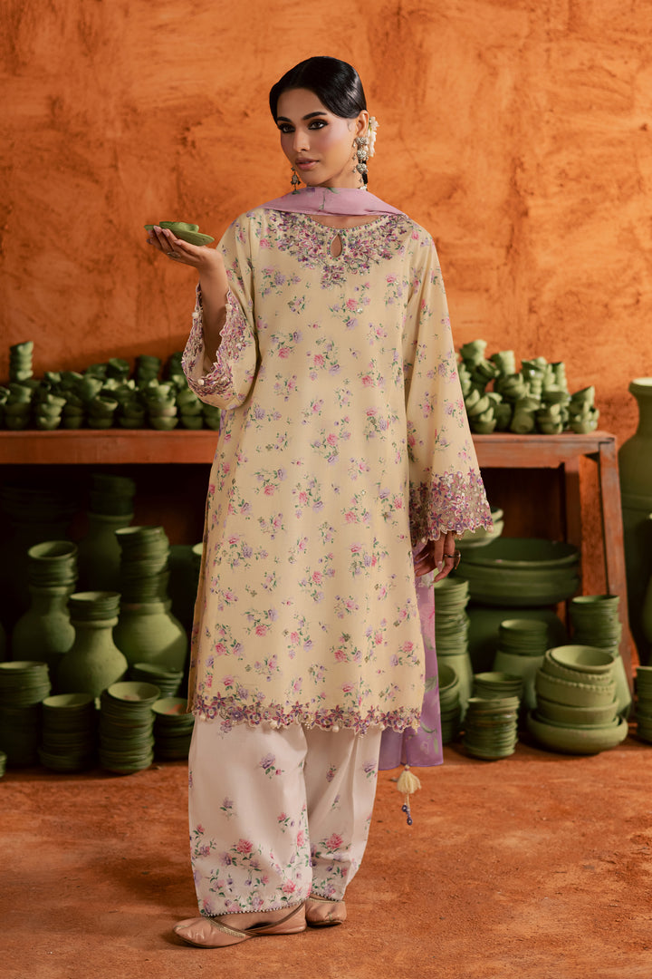  Yellow Lamia 3Pc - Printed Lawn Dress BATIKEID2026  BATIK   XS / Yellow / Lawn-S / Yellow / Lawn-M / Yellow / Lawn-L / Yellow / Lawn-XL / Yellow / Lawn