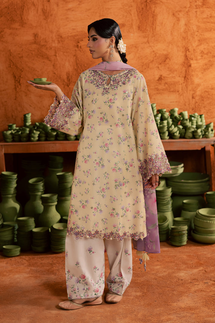  Yellow Lamia 3Pc - Printed Lawn Dress BATIKEID2026  BATIK   XS / Yellow / Lawn-S / Yellow / Lawn-M / Yellow / Lawn-L / Yellow / Lawn-XL / Yellow / Lawn