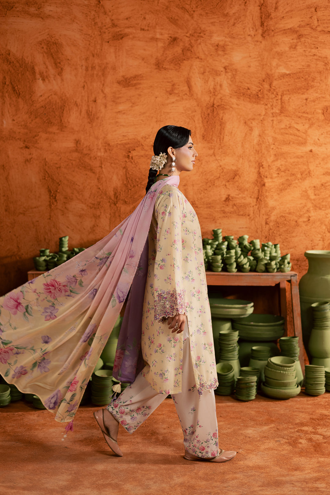  Yellow Lamia 3Pc - Printed Lawn Dress BATIKEID2026  BATIK   XS / Yellow / Lawn-S / Yellow / Lawn-M / Yellow / Lawn-L / Yellow / Lawn-XL / Yellow / Lawn