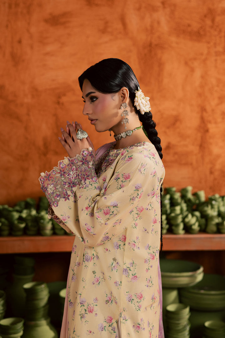  Yellow Lamia 3Pc - Printed Lawn Dress BATIKEID2026  BATIK   XS / Yellow / Lawn-S / Yellow / Lawn-M / Yellow / Lawn-L / Yellow / Lawn-XL / Yellow / Lawn