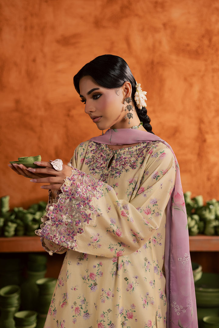  Yellow Lamia 3Pc - Printed Lawn Dress BATIKEID2026  BATIK   XS / Yellow / Lawn-S / Yellow / Lawn-M / Yellow / Lawn-L / Yellow / Lawn-XL / Yellow / Lawn