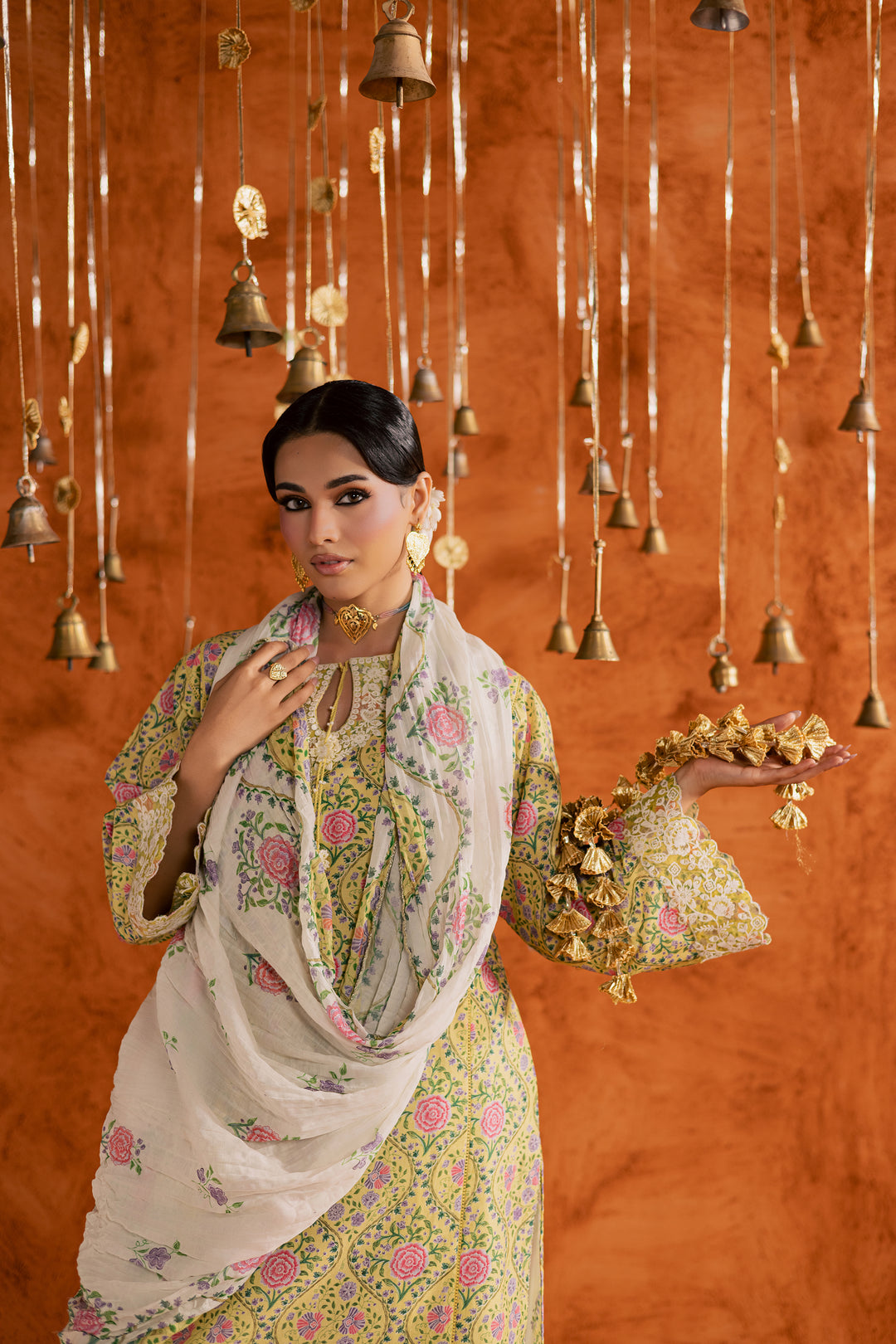 Yellow Minsa 3pc - Printed Lawn Dress BATIKEID2026  BATIK   XS / Yellow / Lawn-S / Yellow / Lawn-M / Yellow / Lawn-L / Yellow / Lawn-XL / Yellow / Lawn