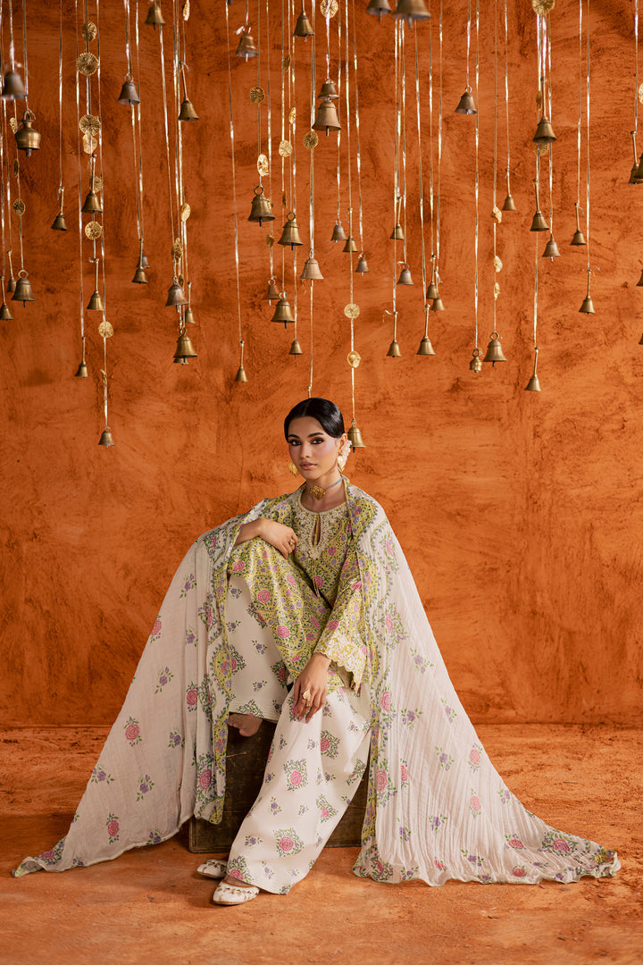  Yellow Minsa 3pc - Printed Lawn Dress BATIKEID2026  BATIK   XS / Yellow / Lawn-S / Yellow / Lawn-M / Yellow / Lawn-L / Yellow / Lawn-XL / Yellow / Lawn