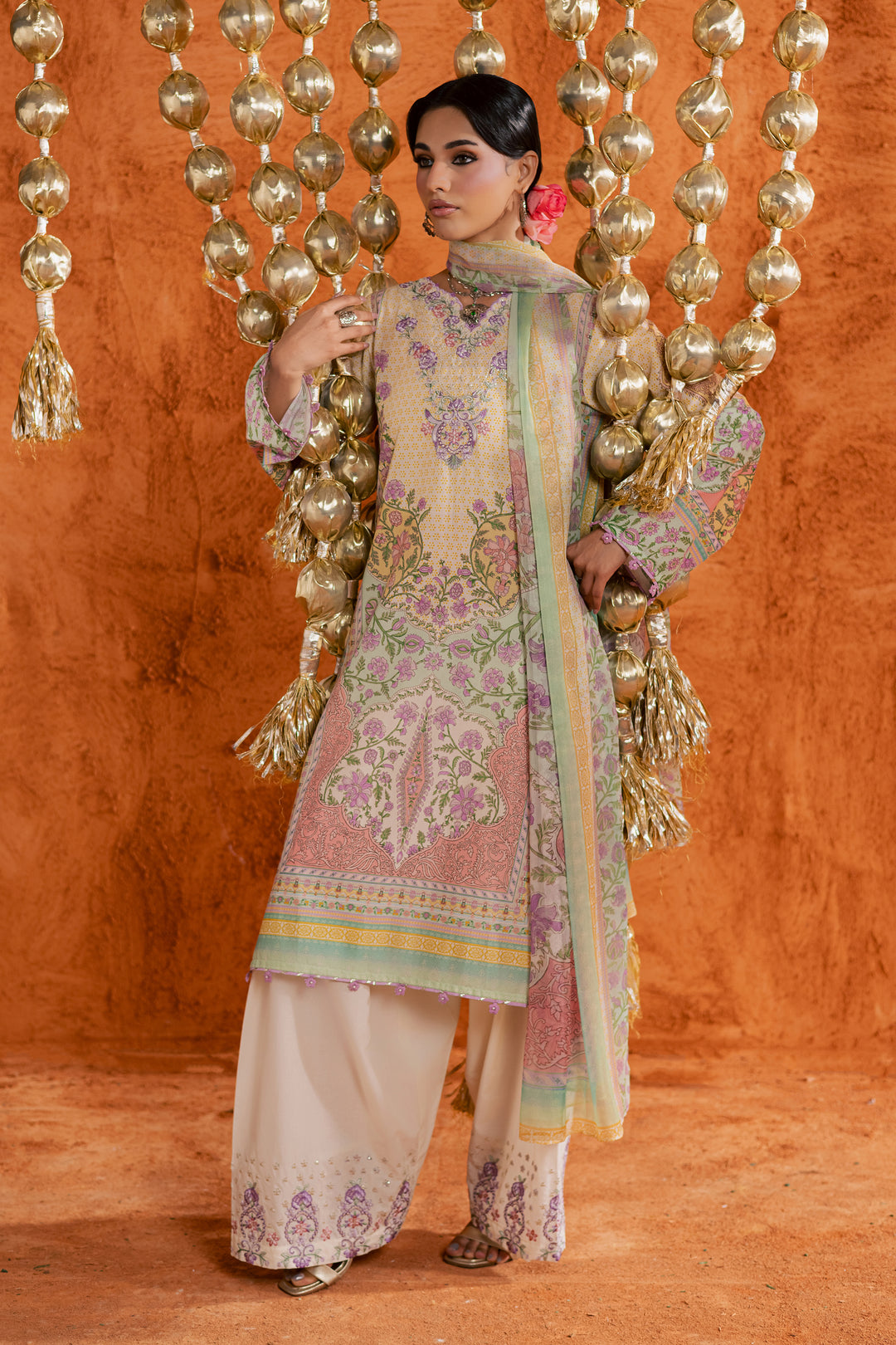  Yellow Tofu 3Pc - Printed Lawn Dress BATIKEID2026  BATIK   XS / Pastel Yellow / Lawn-S / Pastel Yellow / Lawn-M / Pastel Yellow / Lawn-L / Pastel Yellow / Lawn-XL / Pastel Yellow / Lawn