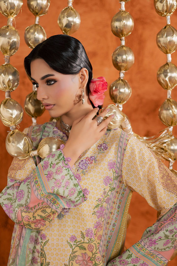  Yellow Tofu 3Pc - Printed Lawn Dress BATIKEID2026  BATIK   XS / Pastel Yellow / Lawn-S / Pastel Yellow / Lawn-M / Pastel Yellow / Lawn-L / Pastel Yellow / Lawn-XL / Pastel Yellow / Lawn