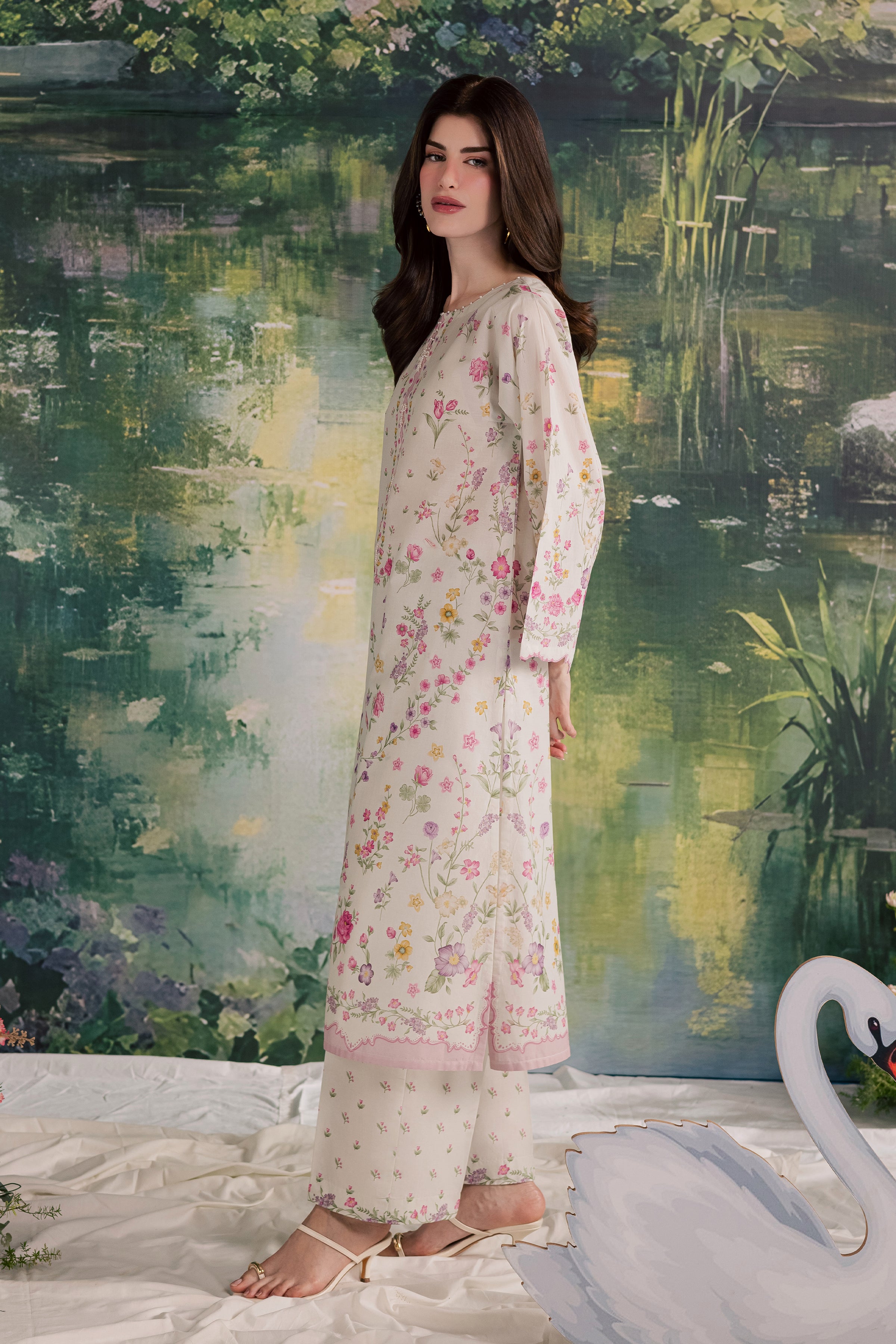  Yuki B 2Pc - Printed Lawn Dress BATIKSS26  BATIK   XS / Off White / Lawn-S / Off White / Lawn-M / Off White / Lawn-L / Off White / Lawn-XL / Off White / Lawn
