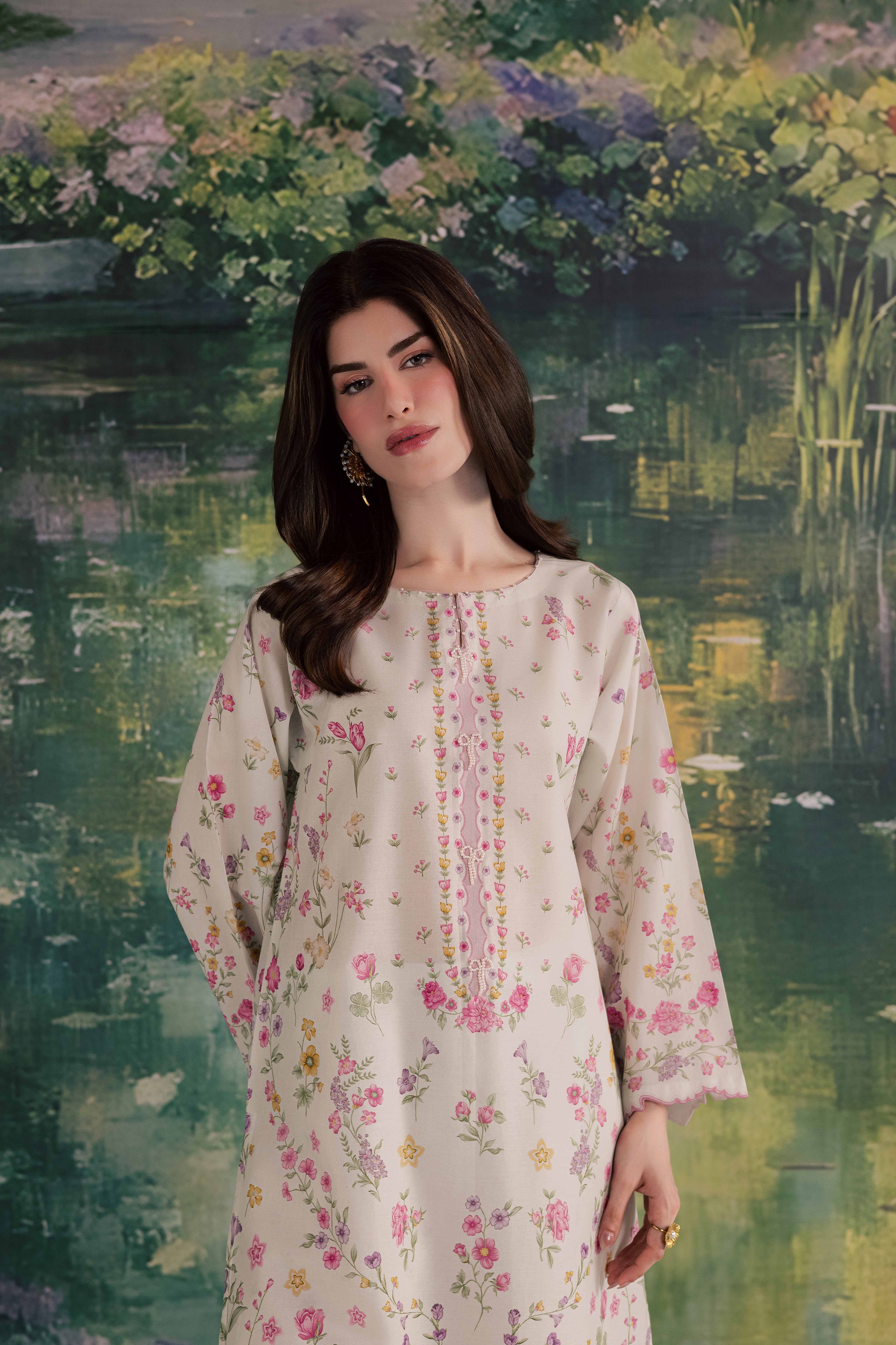  Yuki B 2Pc - Printed Lawn Dress BATIKSS26  BATIK   XS / Off White / Lawn-S / Off White / Lawn-M / Off White / Lawn-L / Off White / Lawn-XL / Off White / Lawn