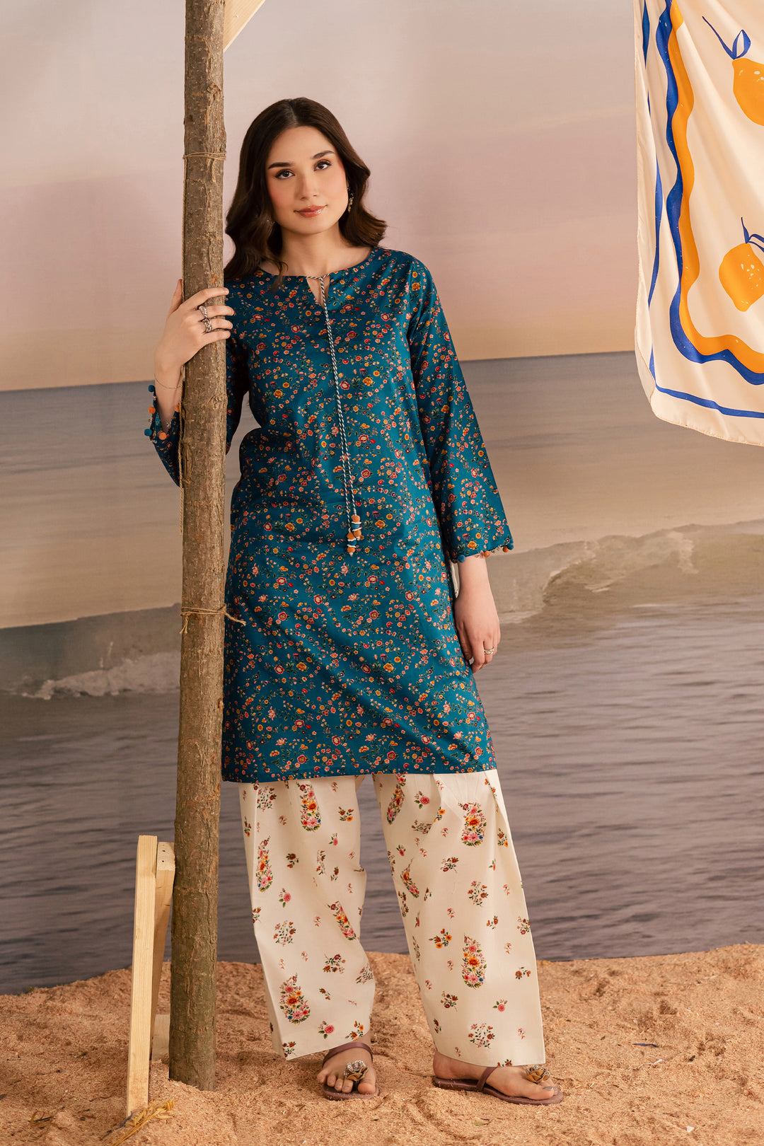  Yunna 2Pc - Printed Lawn Dress BATIKSS26  BATIK   XS / Blue / Lawn-S / Blue / Lawn-M / Blue / Lawn-L / Blue / Lawn-XL / Blue / Lawn