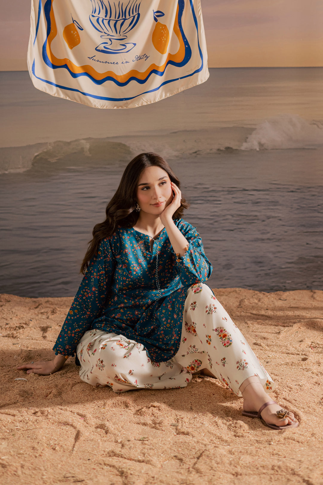  Yunna 2Pc - Printed Lawn Dress BATIKSS26  BATIK   XS / Blue / Lawn-S / Blue / Lawn-M / Blue / Lawn-L / Blue / Lawn-XL / Blue / Lawn