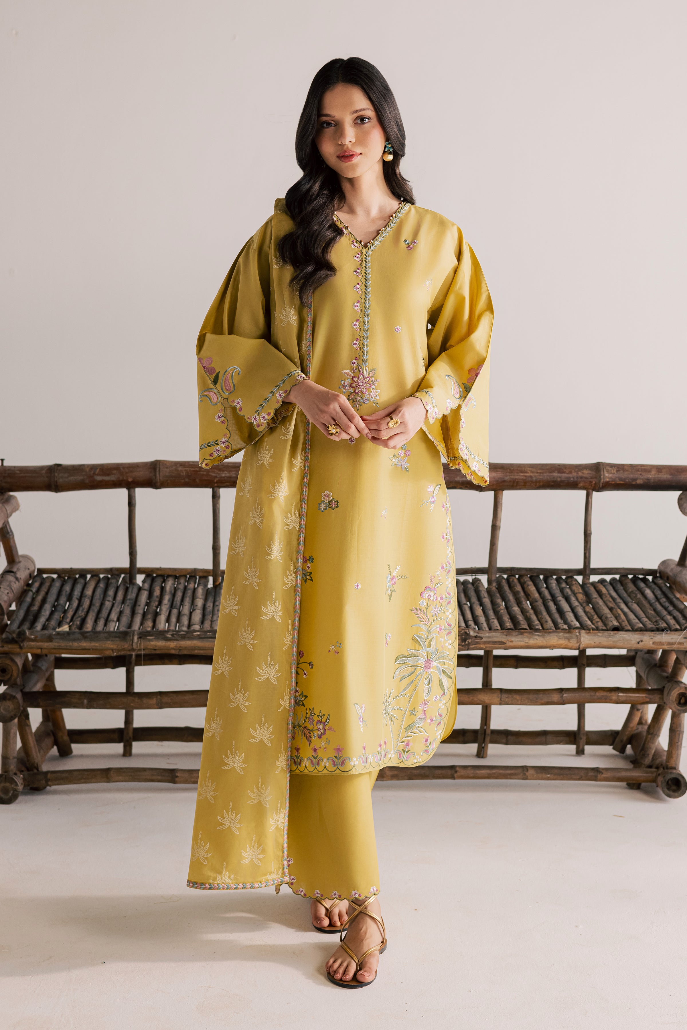  Zaitoon 3Pc - Embroidered Lawn Dress EverydayEdit26  BATIK   XS / Lime Green / Pima Lawn-S / Lime Green / Pima Lawn-M / Lime Green / Pima Lawn-L / Lime Green / Pima Lawn-XL / Lime Green / Pima Lawn