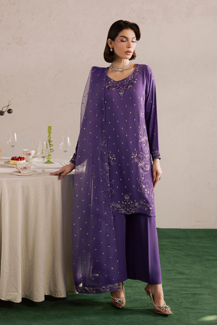  Zareen 3Pc - Festive Luxury Formal BATIKSS26  BATIK   S / Lilac Purple / Georgette-M / Lilac Purple / Georgette-L / Lilac Purple / Georgette