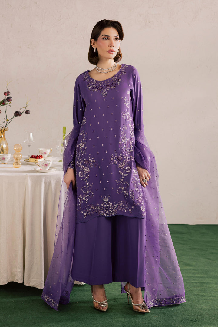 Zareen 3Pc - Festive Luxury Formal BATIKSS26  BATIK   S / Lilac Purple / Georgette-M / Lilac Purple / Georgette-L / Lilac Purple / Georgette