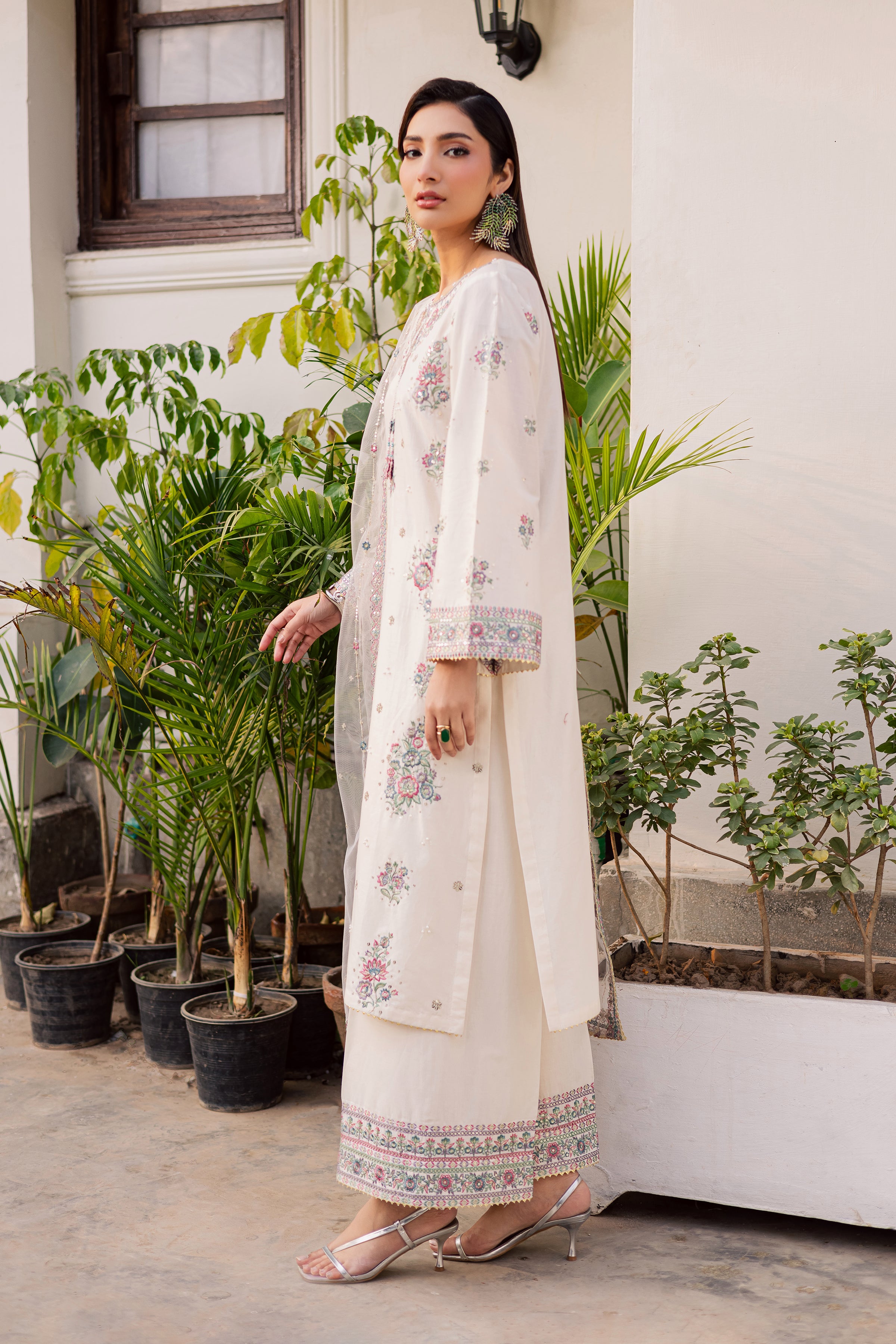  Zarkhuba 3Pc - Festive Embroidered Lawn BATIKEID2026  BATIK   XS / White Swan / Pima Lawn-S / White Swan / Pima Lawn-M / White Swan / Pima Lawn-L / White Swan / Pima Lawn-XL / White Swan / Pima Lawn