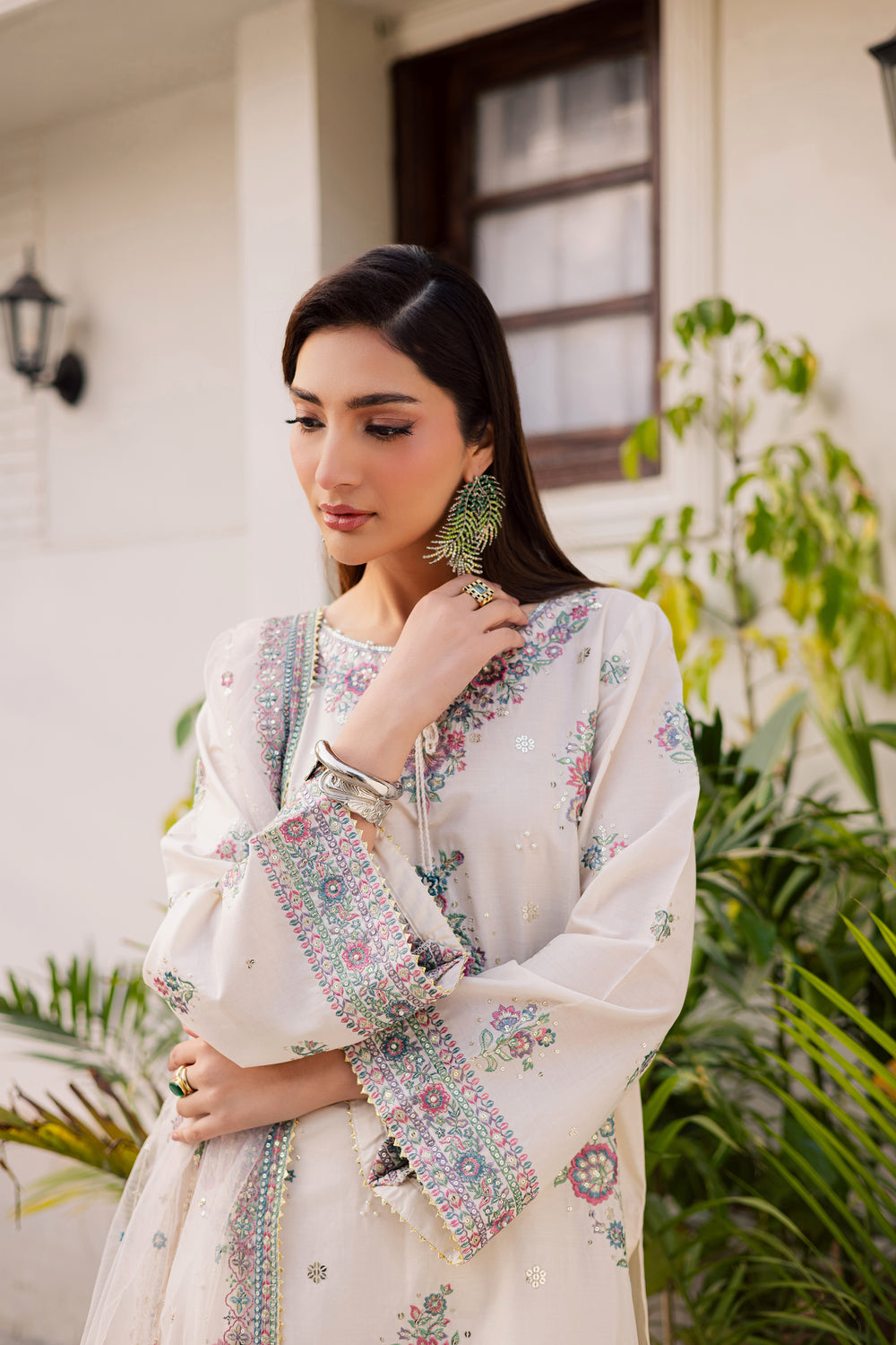  Zarkhuba 3Pc - Festive Embroidered Lawn BATIKEID2026  BATIK   XS / White Swan / Pima Lawn-S / White Swan / Pima Lawn-M / White Swan / Pima Lawn-L / White Swan / Pima Lawn-XL / White Swan / Pima Lawn