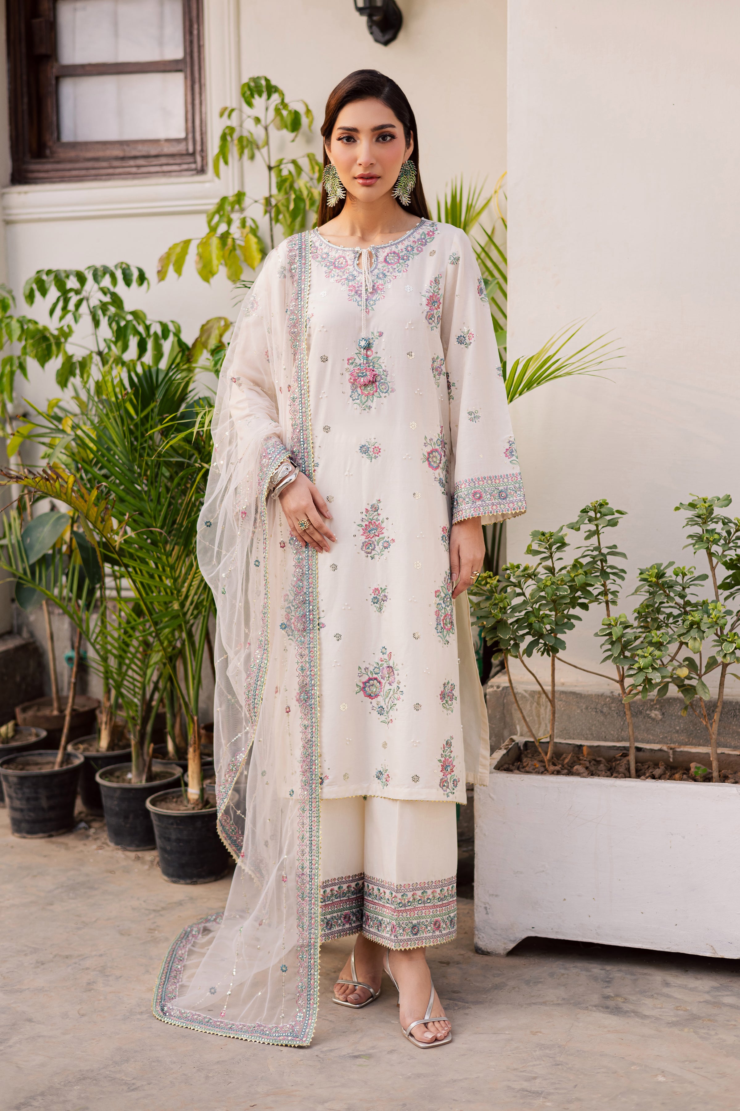  Zarkhuba 3Pc - Festive Embroidered Lawn BATIKEID2026  BATIK   XS / White Swan / Pima Lawn-S / White Swan / Pima Lawn-M / White Swan / Pima Lawn-L / White Swan / Pima Lawn-XL / White Swan / Pima Lawn