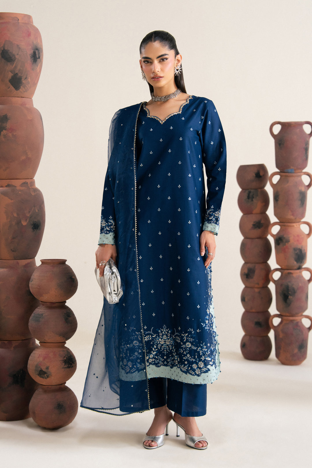  Zaviyaa 3Pc - Festive Eid Pret BATIKSS26  BATIK   XS / Royal Blue / Giza-S / Royal Blue / Giza-M / Royal Blue / Giza-L / Royal Blue / Giza-XL / Royal Blue / Giza