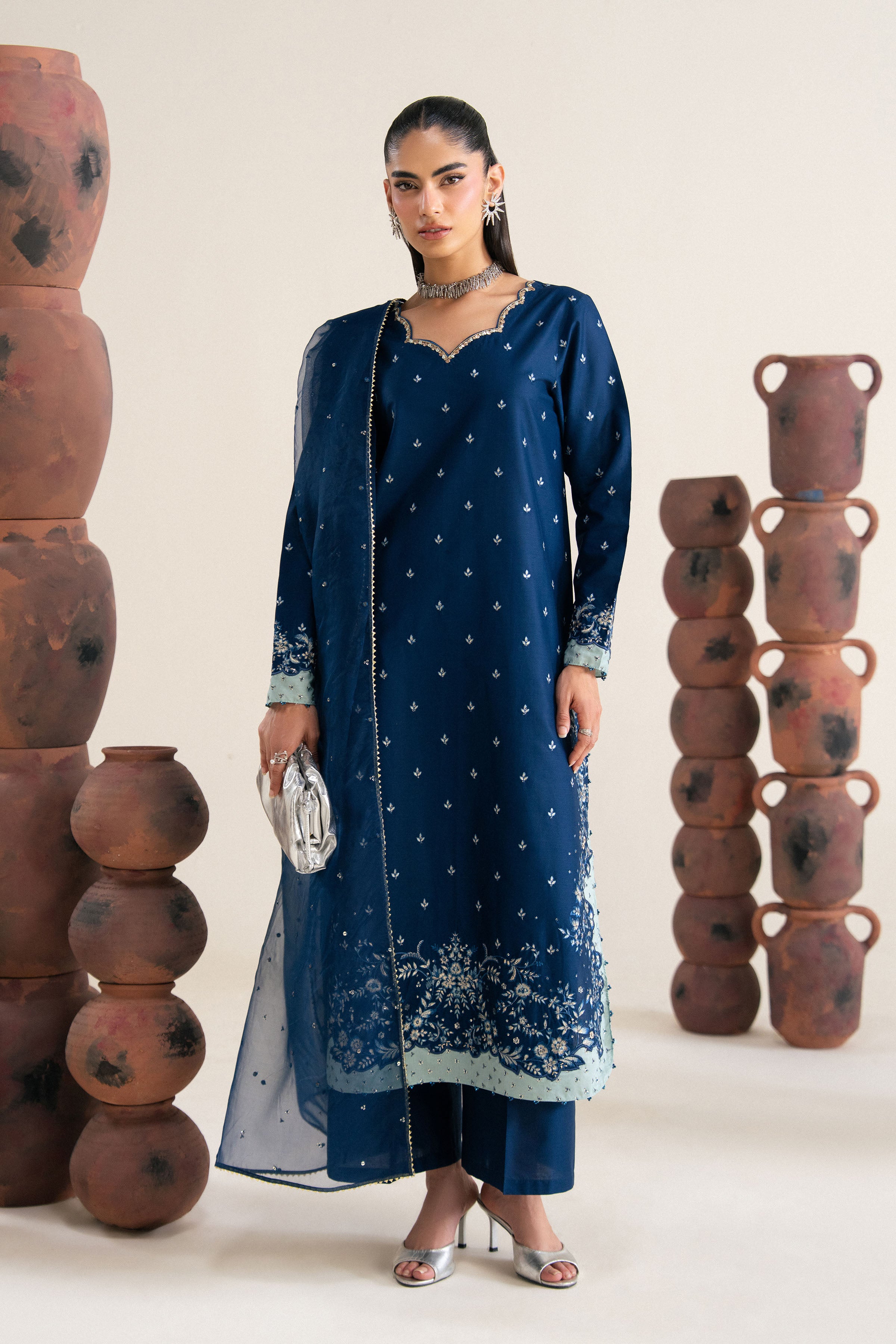  Zaviyaa 3Pc - Festive Eid Pret BATIKSS26  BATIK   XS / Royal Blue / Giza-S / Royal Blue / Giza-M / Royal Blue / Giza-L / Royal Blue / Giza-XL / Royal Blue / Giza