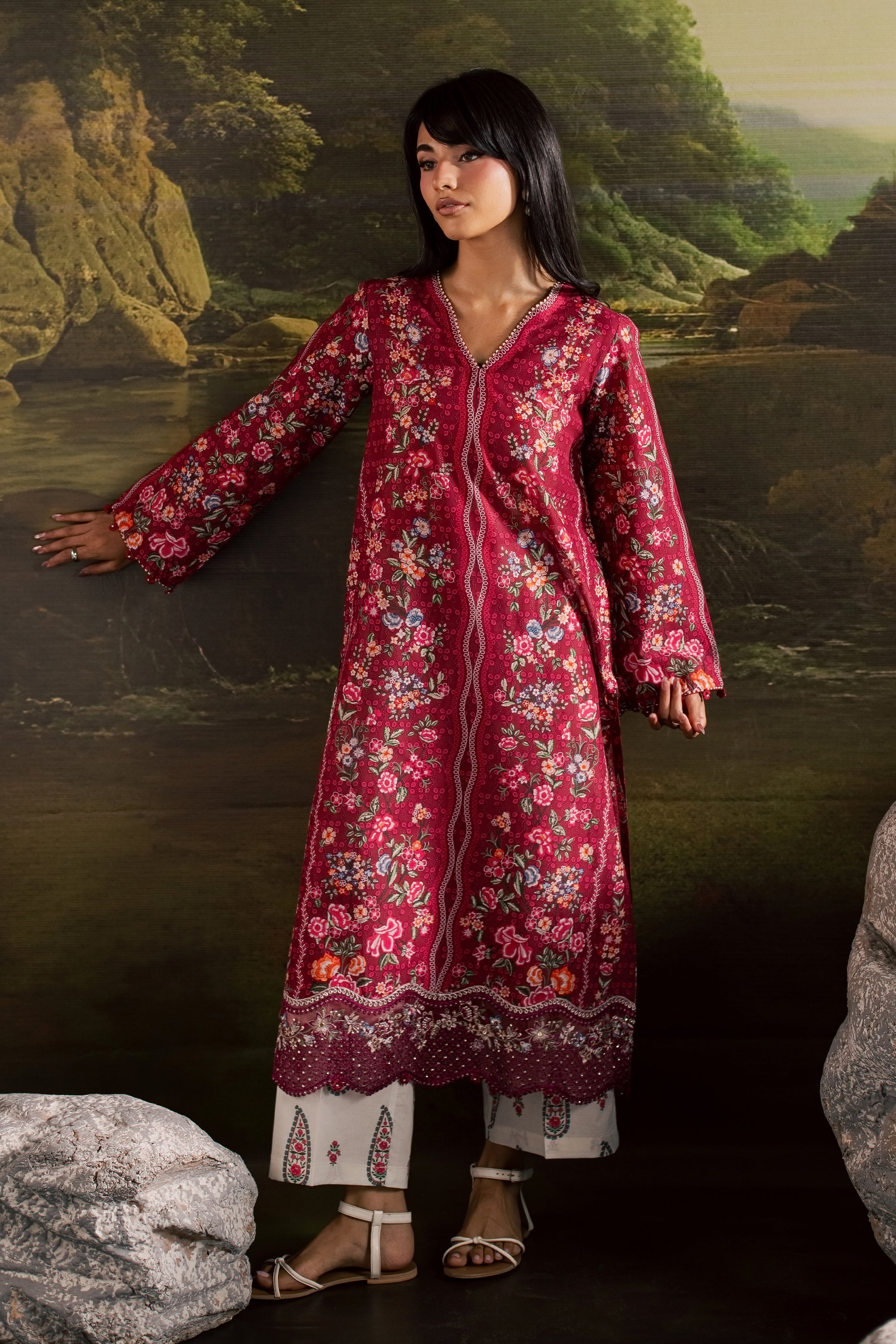  Zim 2Pc - Printed Lawn Dress BATIKSS26  BATIK   XS / Pink / Lawn-S / Pink / Lawn-M / Pink / Lawn-L / Pink / Lawn-XL / Pink / Lawn