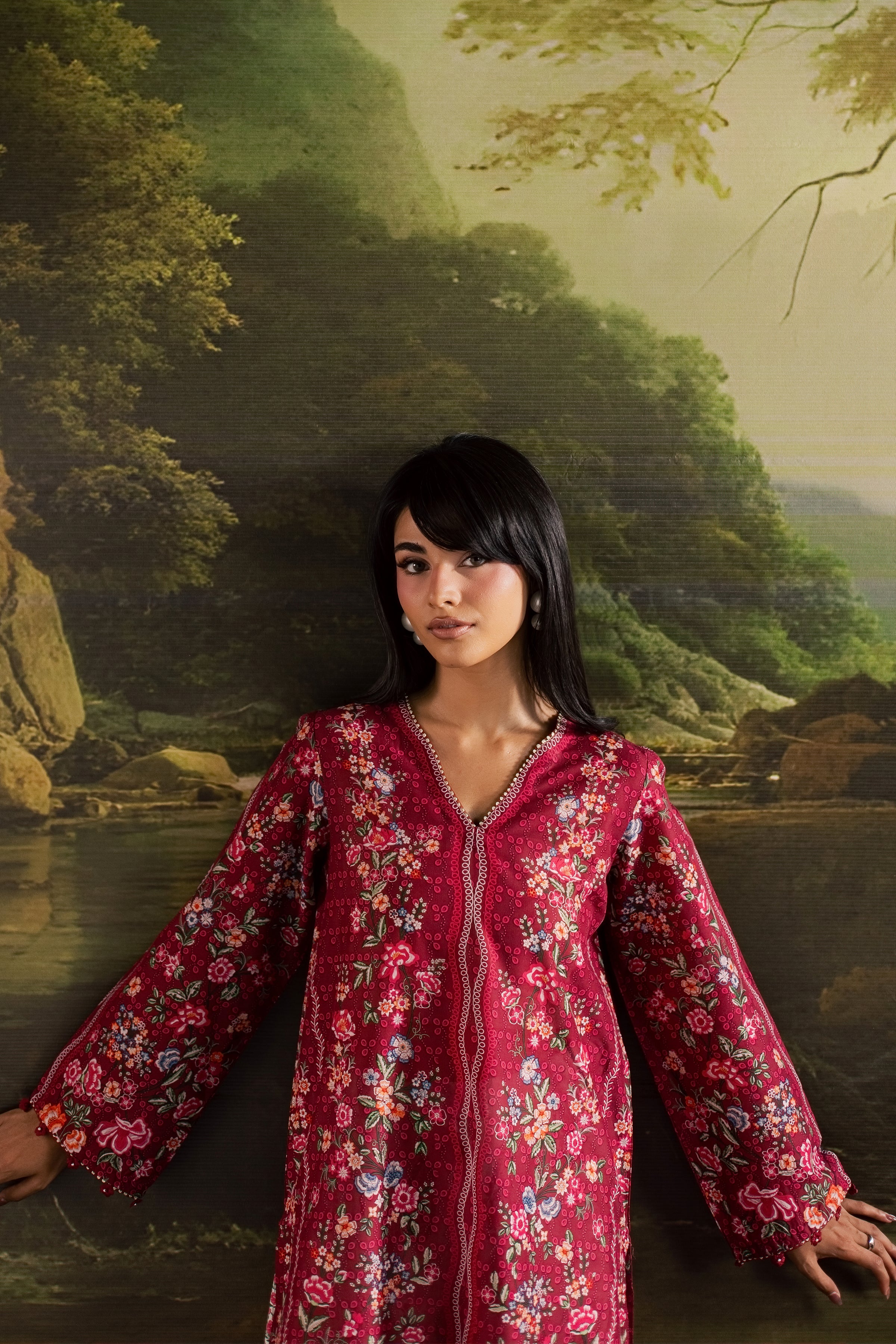  Zim 2Pc - Printed Lawn Dress BATIKSS26  BATIK   XS / Pink / Lawn-S / Pink / Lawn-M / Pink / Lawn-L / Pink / Lawn-XL / Pink / Lawn